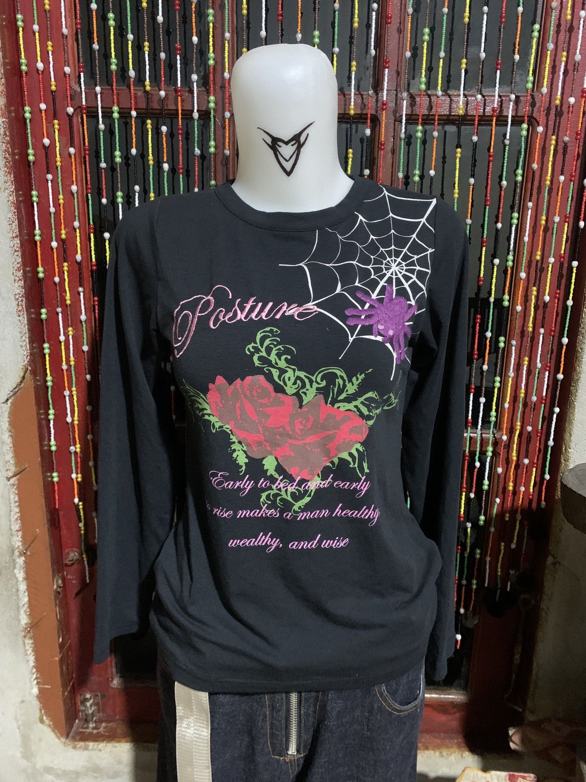 If Six Was Nine × Japanese Brand y2k secure pomme Japan Spyder Quotes Embroidery Graphic Top Size M / US 6-8 / IT 42-44 - 2 Thumbnail