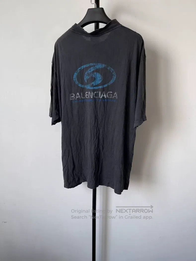 Balenciaga Balenciaga Distressed Blue Logo Alphabet Pattern Print Rou Size US S / EU 44-46 / 1 - 2 Thumbnail