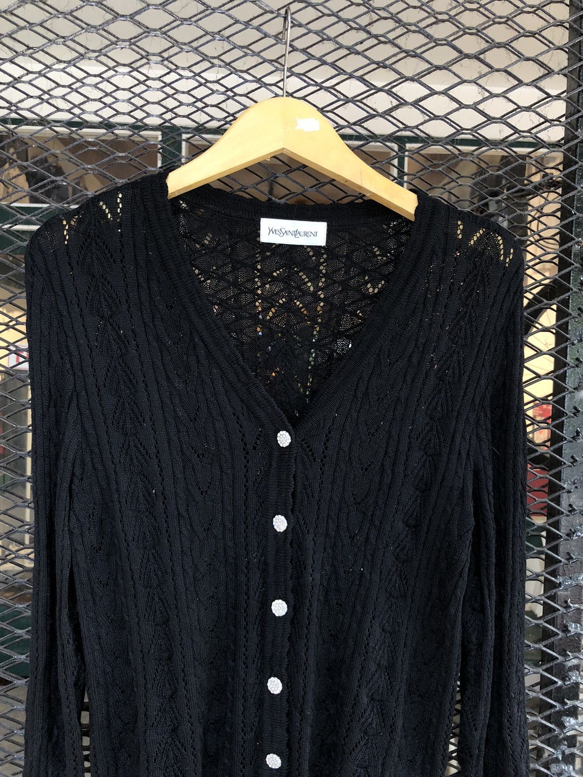 Saint Laurent Paris × Yves Saint Laurent YVES SAINT LAURENT CARDIGAN BLACK Size M / US 6-8 / IT 42-44 - 2 Thumbnail