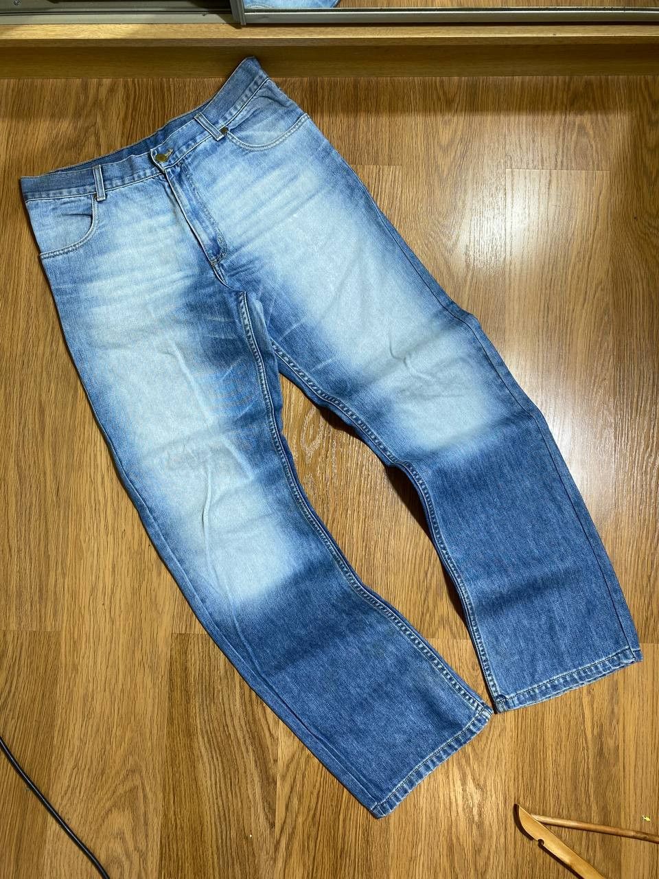 Japanese Brand × Vintage CRAZY Rivington Y2K 90s BAGGY Distressed Dirty Vintage Jeans Size US 32 / EU 48 - 19 Thumbnail