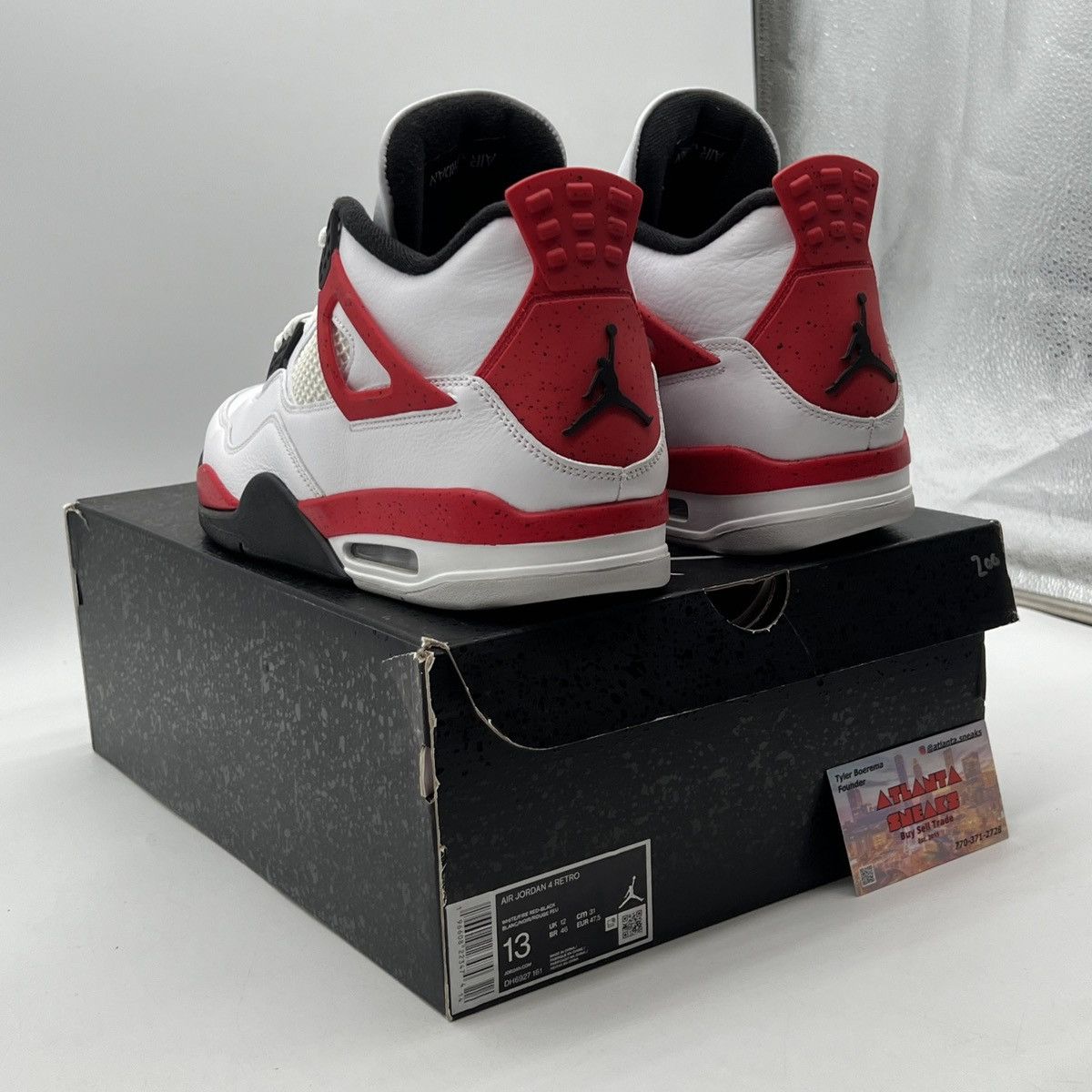 Jordan Brand Air Jordan 4 red cement Size US 13 / EU 46 - 4 Thumbnail