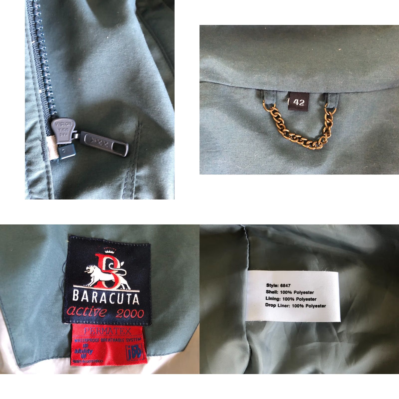 Baracuta Baracuta Jacket Size 42 Green Full Zip Windbreaker Men Regular Outdoor Lightweight Polyester Jacket Size US XS / EU 42 / 0 - 9 Thumbnail