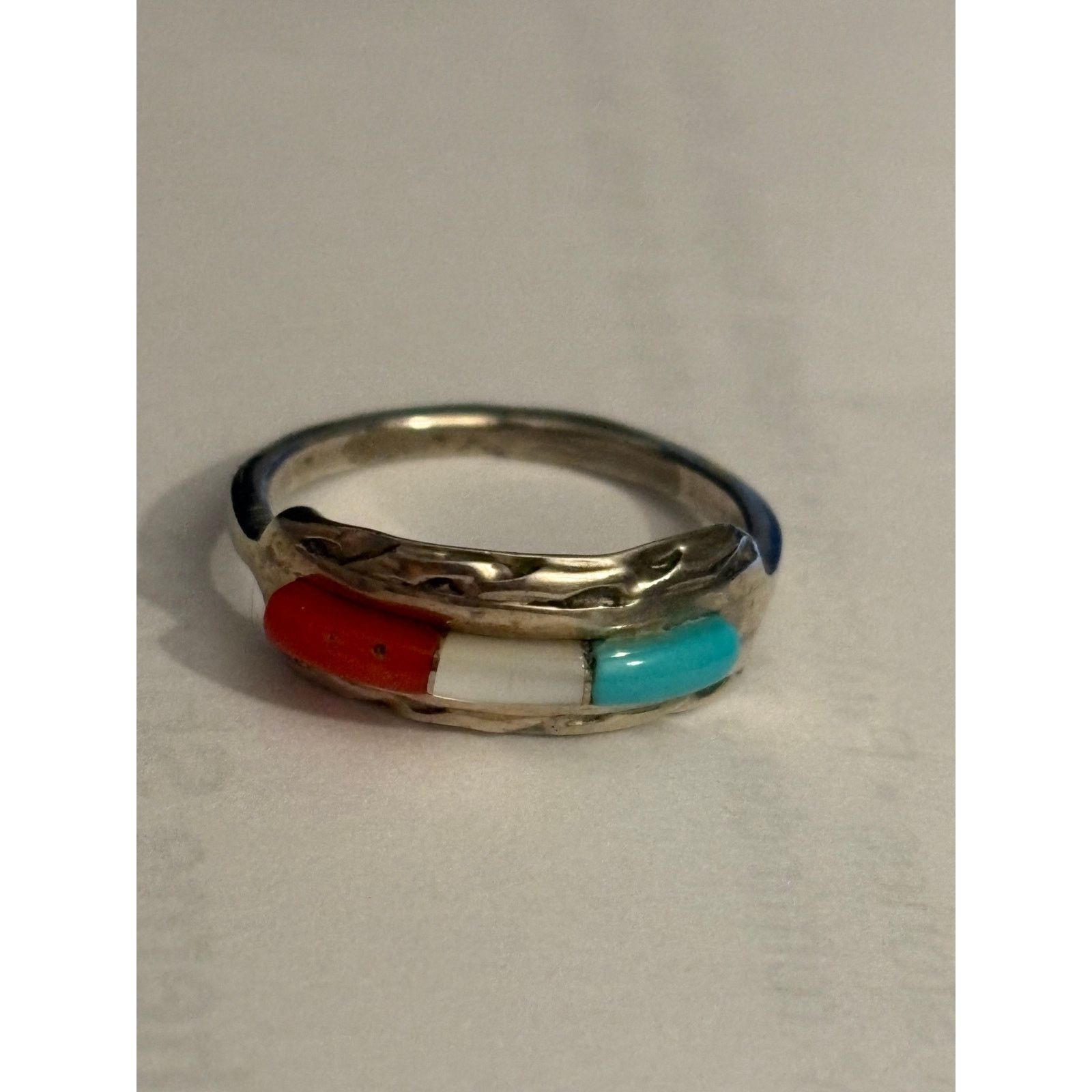 Other VTG Zuni Signed Gus & Lorie Panteah Sterling Ring Sz 5.25" Size ONE SIZE - 8 Thumbnail