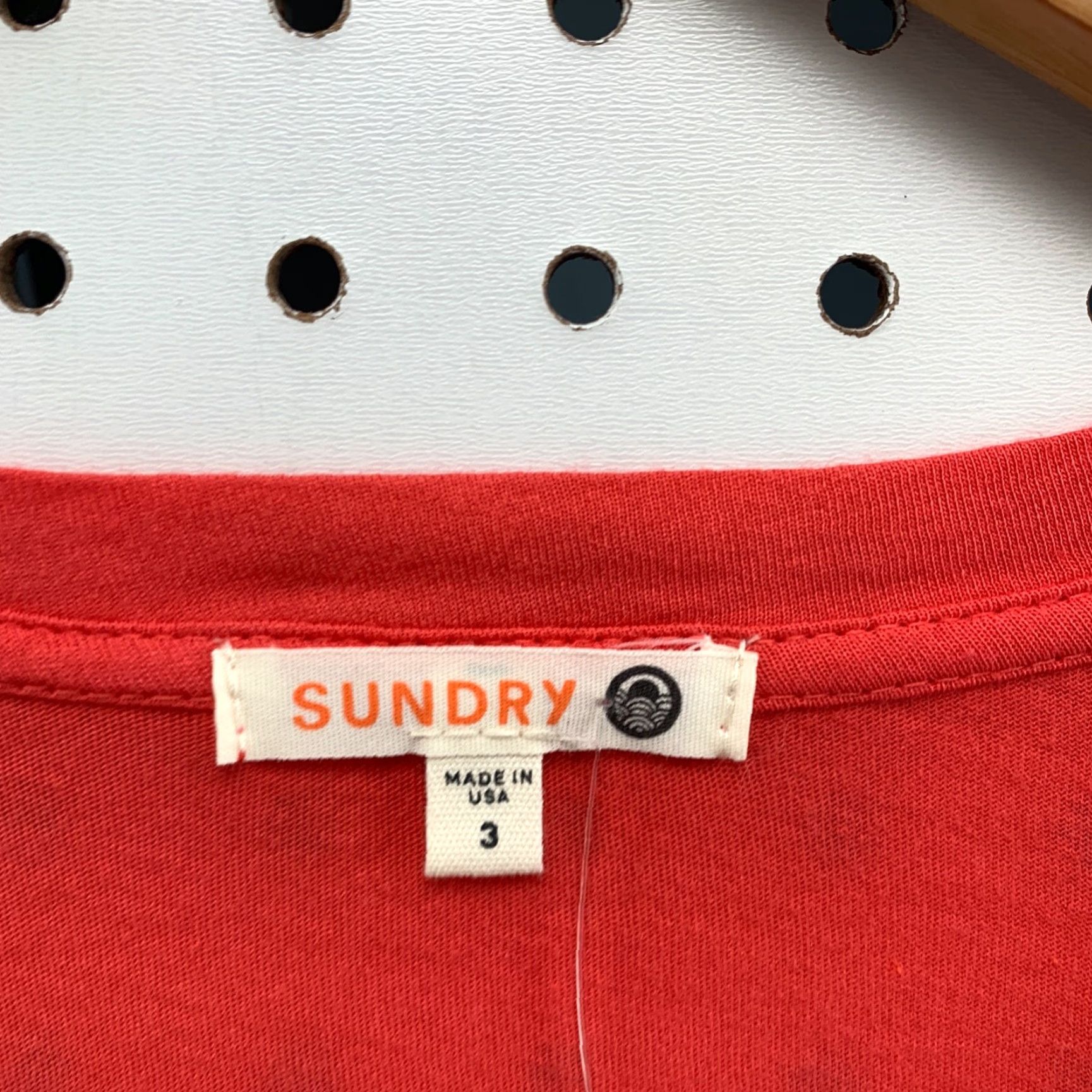 Sundry Sundry Women’s T-Shirt Long Sleeve Ruffle Cherry Red 3 Adult Womens NWT Size 3 Size XS / US 0-2 / IT 36-38 - 7 Thumbnail