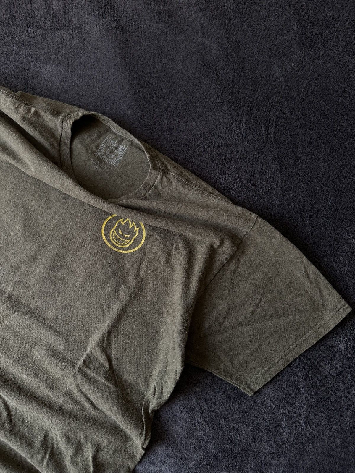 Spitfire × Vintage Vintage Spitfire Khaki Logo Tee Skater BMX Size US XL / EU 56 / 4 - 4 Thumbnail