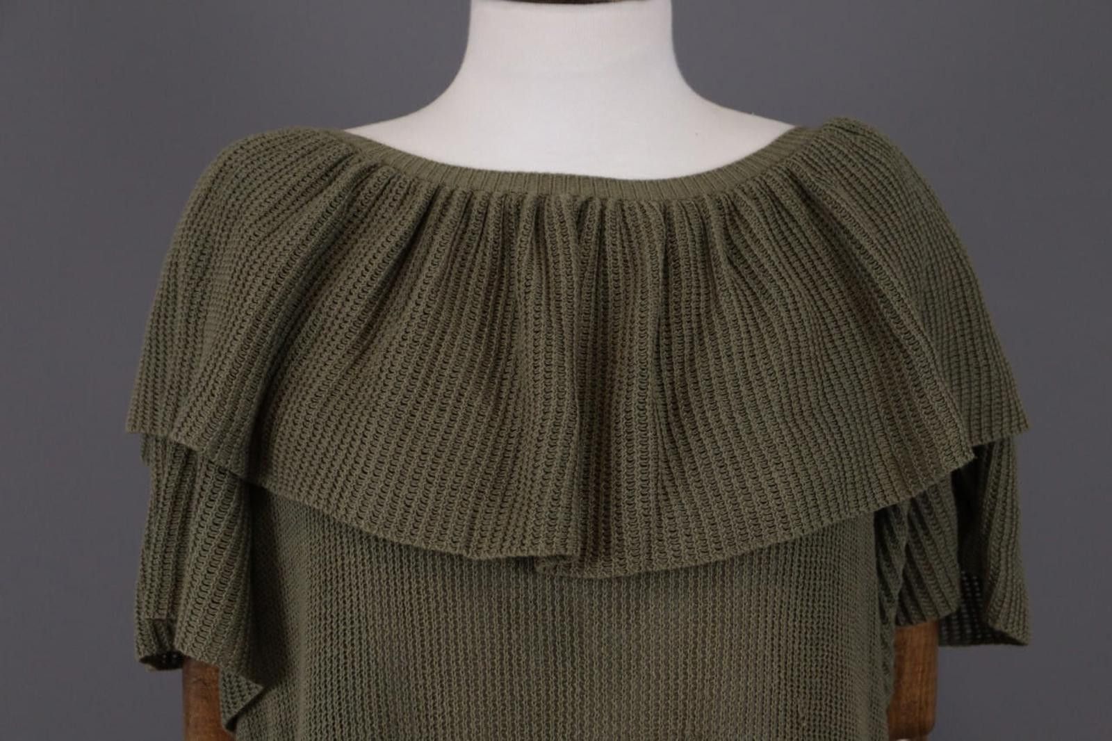 Kenzo Kenzo Paris Khaki Wafle Knit Relaxed Pullover Top Size M Size M / US 6-8 / IT 42-44 - 3 Thumbnail