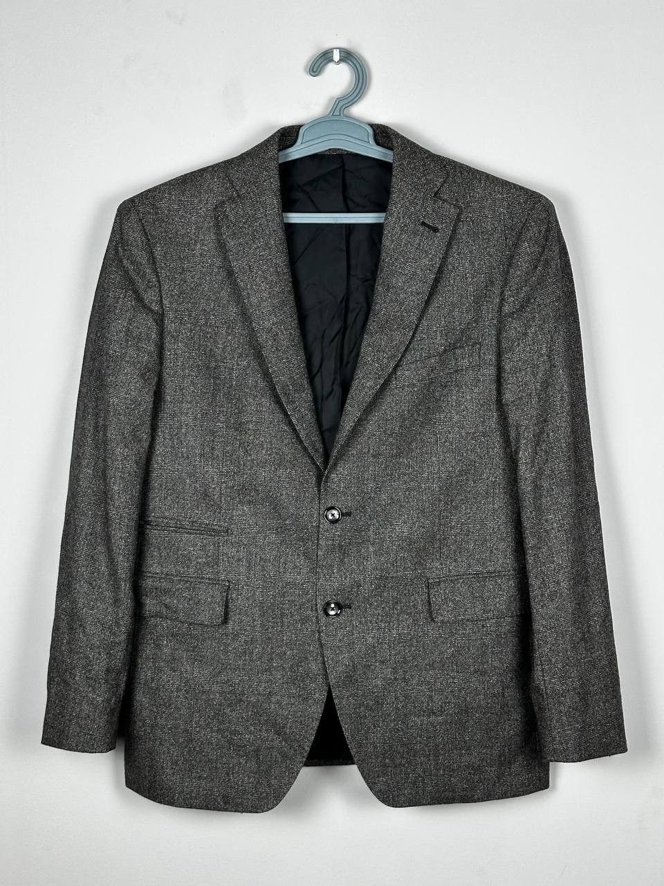 Tagliatore Tagliatore Virgin Wool Grey Checkered Blazer Made In Italy Size 52R - 1 Thumbnail