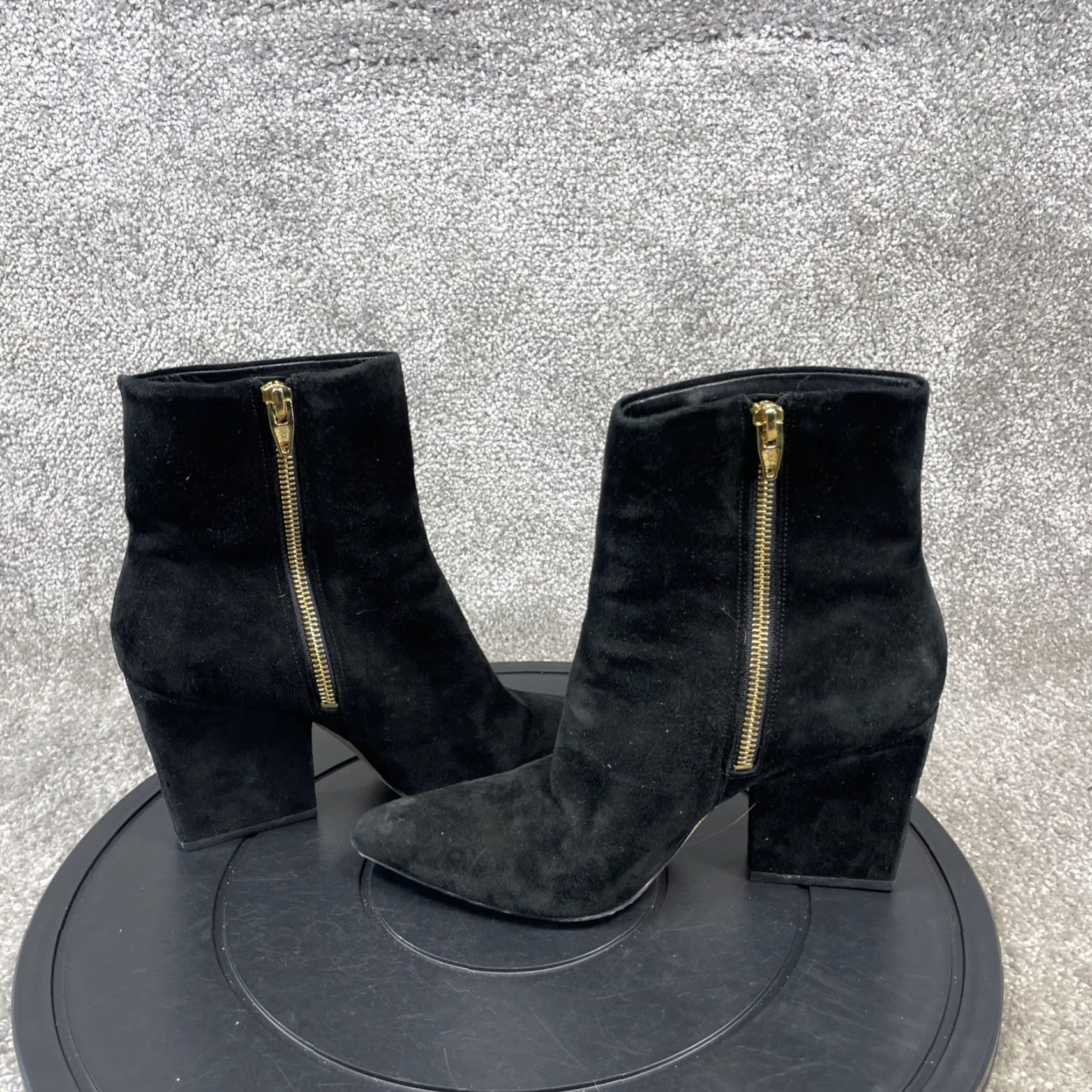 Alexander Wang Alexander Wang Black Suede Booties Women Size 38 EU 7.5 US Pointed Toe High Block Heel Ankle Zip Casual Size US 8 / IT 38 - 7 Thumbnail