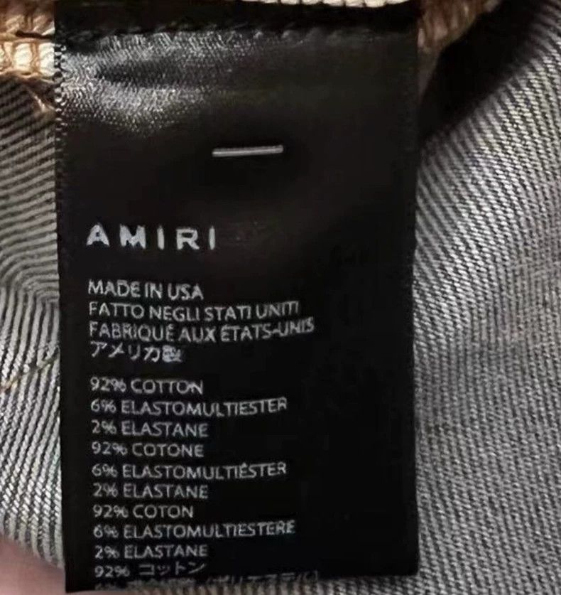 Amiri Amiri ink splatter diamond studded single blue jeans Size US 32 / EU 48 - 5 Thumbnail
