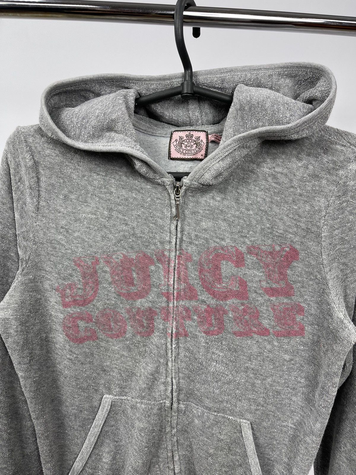 Juicy Couture Juicy Couture Full Zip Long Hoodie Grey Size M Made in USA Size M / US 6-8 / IT 42-44 - 3 Thumbnail