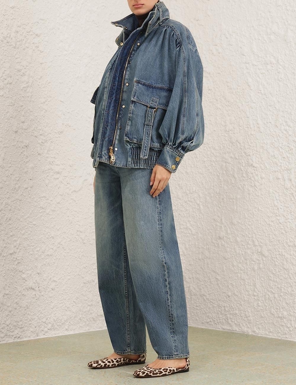 Zimmermann oc11z0925 Illustration Denim Jacket in Blue Size XS / US 0-2 / IT 36-38 - 8 Thumbnail