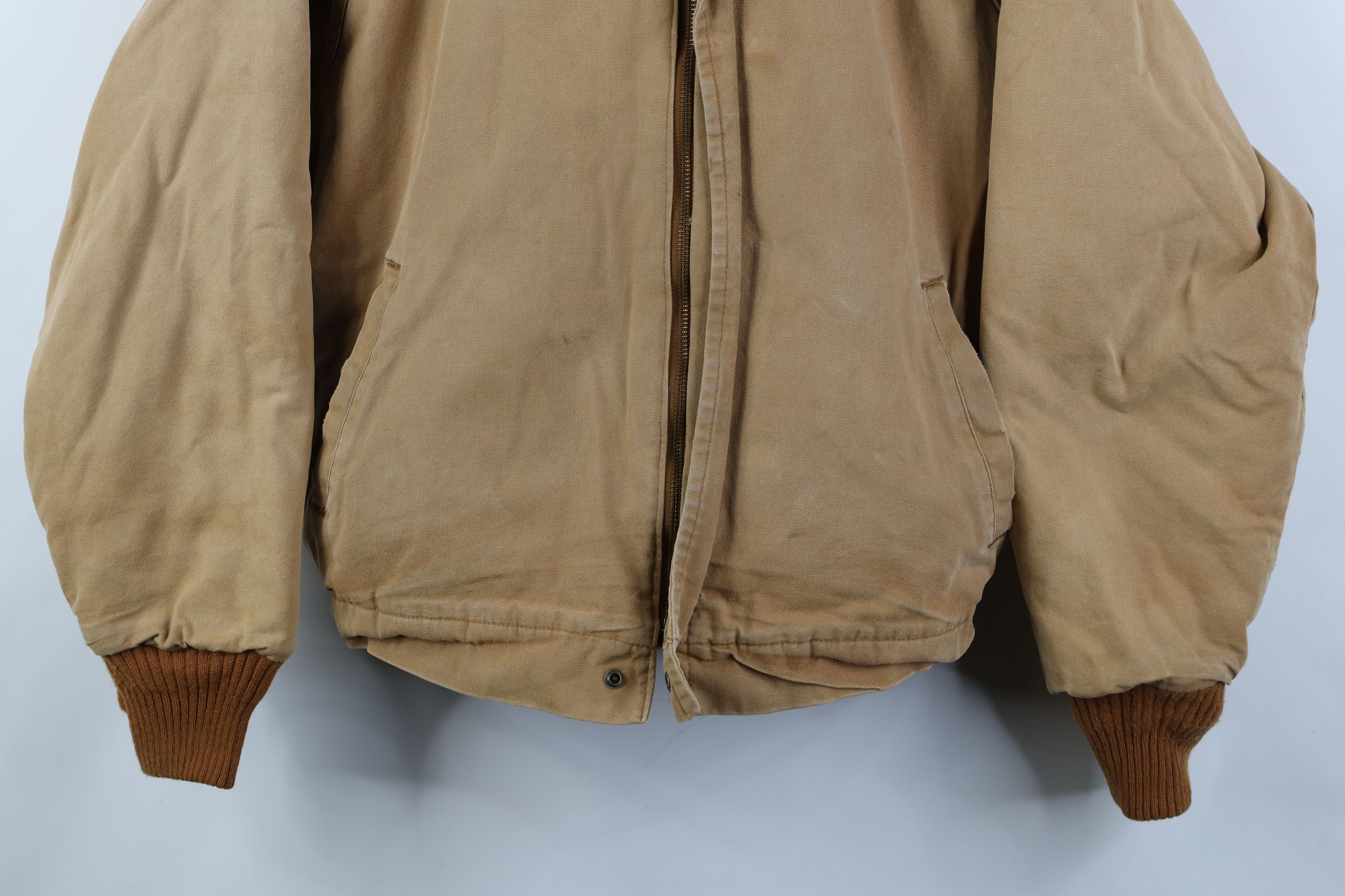 Walls Vintage 90s Walls Corduroy Collar Canvas Bomber Jacket Brown Size US L / EU 52-54 / 3 - 3 Thumbnail