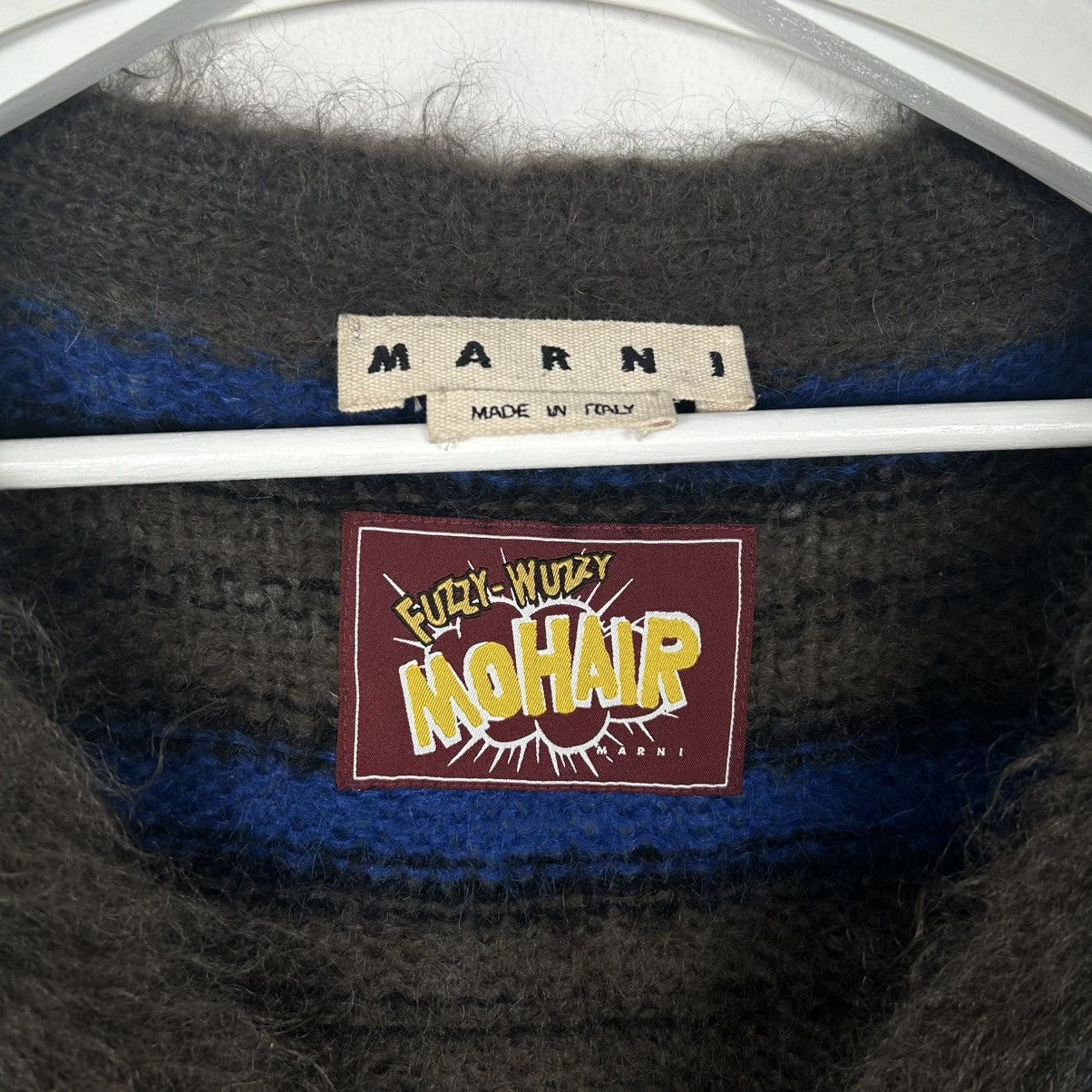 Marni ⭐️ Marni Mohair Cardigan Fuzzy Wuzzy Grey Stripe⭐️ Size US L / EU 52-54 / 3 - 3 Thumbnail