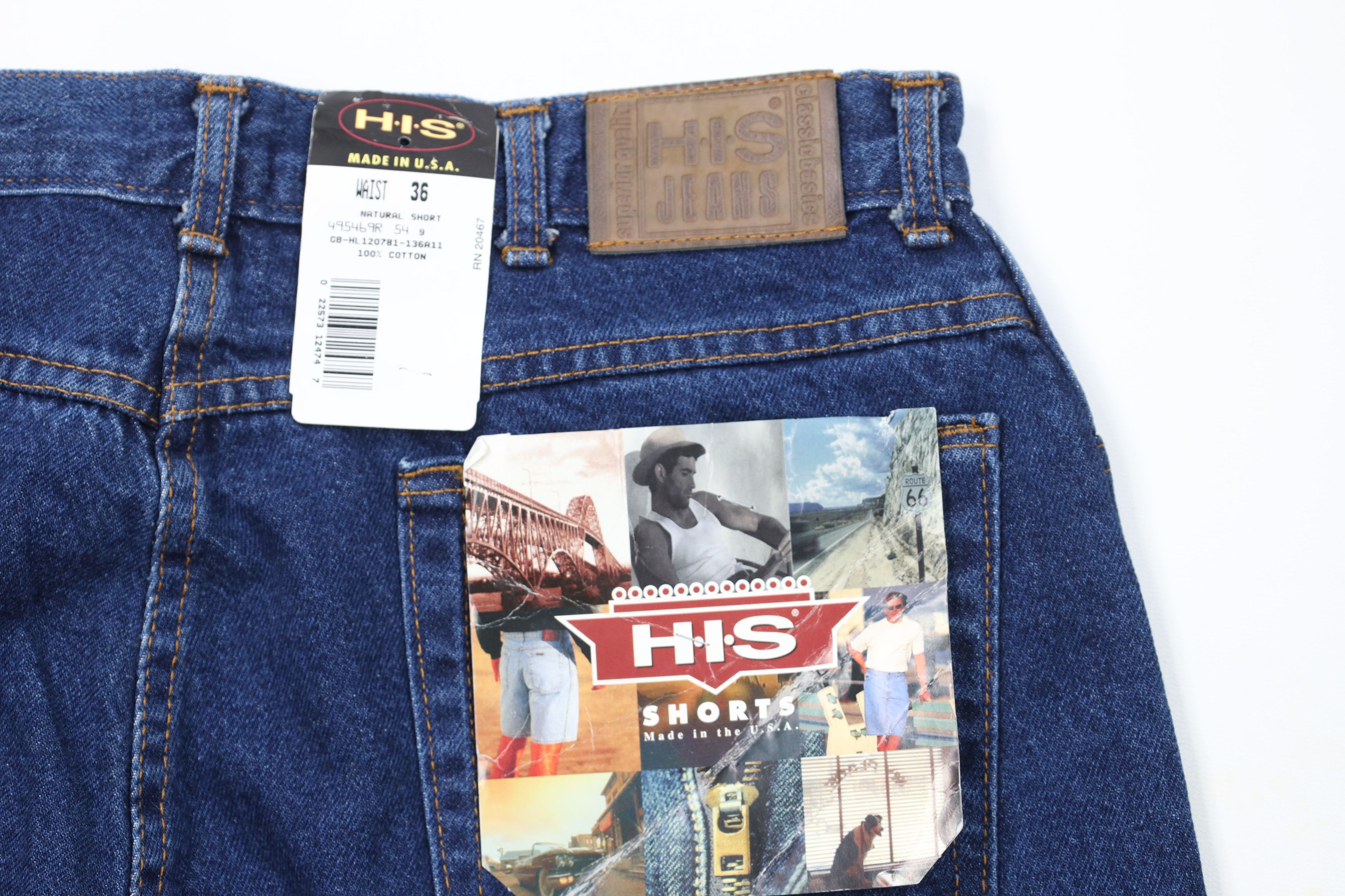 Vintage Deadstock Vintage 90s Streetwear Jean Shorts Jorts Blue USA Size US 36 / EU 52 - 13 Thumbnail