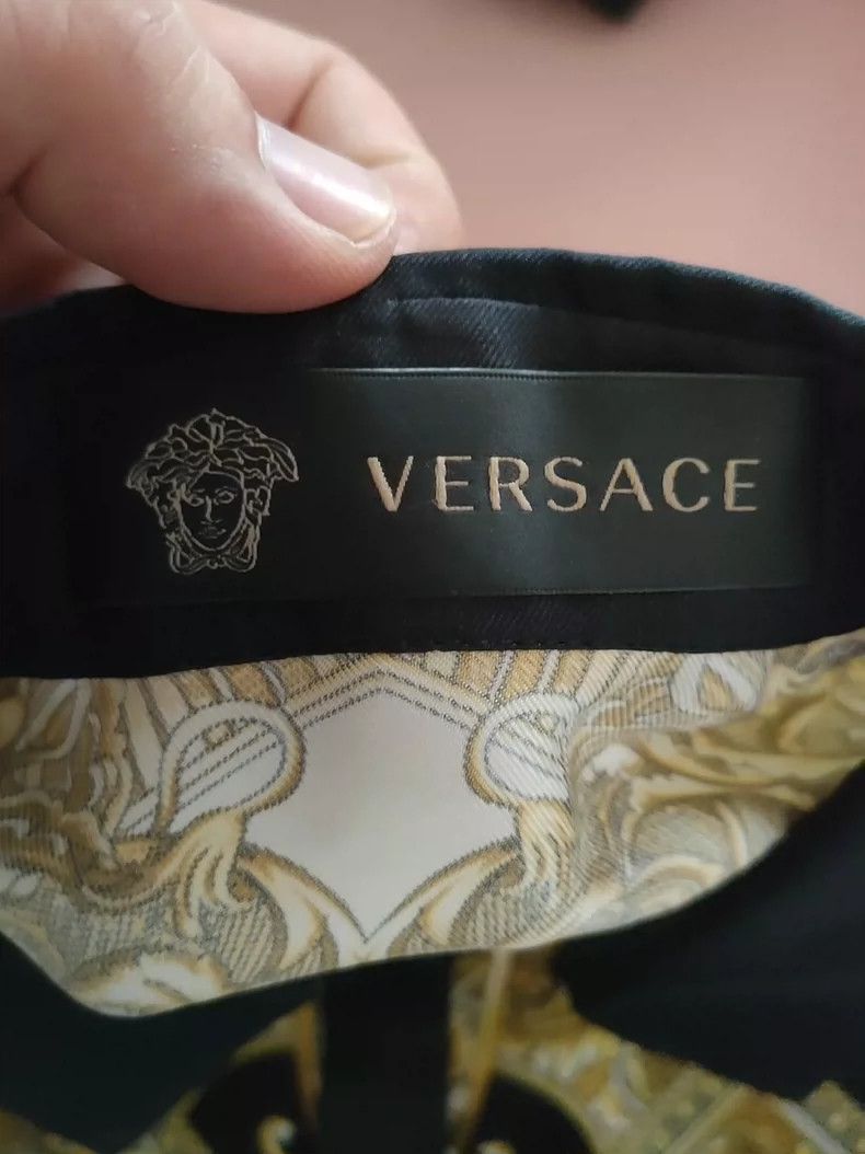 Versace Versace Dress with a gold baroque print Size US S / EU 44-46 / 1 - 2 Thumbnail