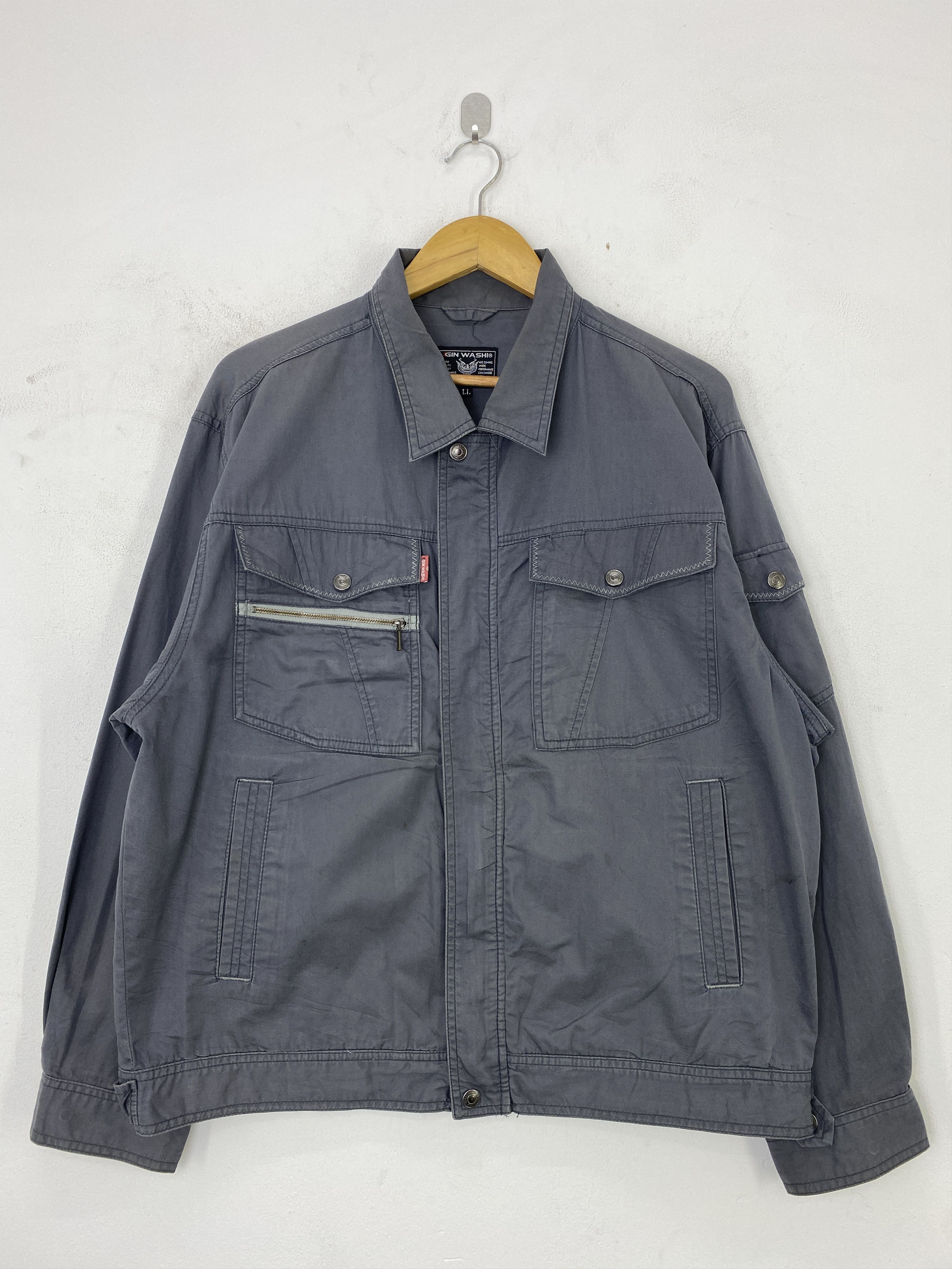 Japanese Brand Vintage Gin Washi Worker Jacket JA0157 Size US XL / EU 56 / 4 - 1 Thumbnail