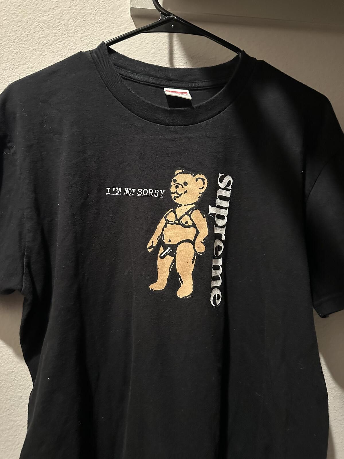 Stussy × Supreme Supreme Black Teddy Bear tee | Grailed