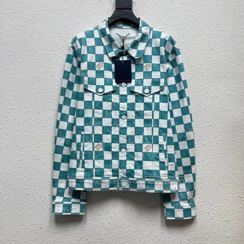 Louis Vuitton Louis Vuitton Checkerboard Tiffany Denim Jacket Size US L / EU 52-54 / 3 - 1 Thumbnail