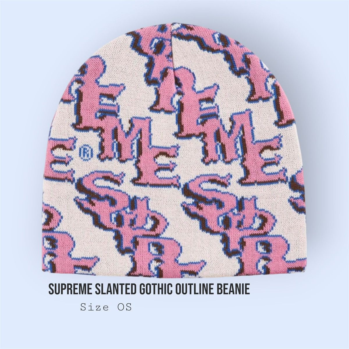 帽子 Supreme Slanted Gothic Outline Beanie Slanted Gothic Outline Beanie - spring/summer 2026 - Supreme