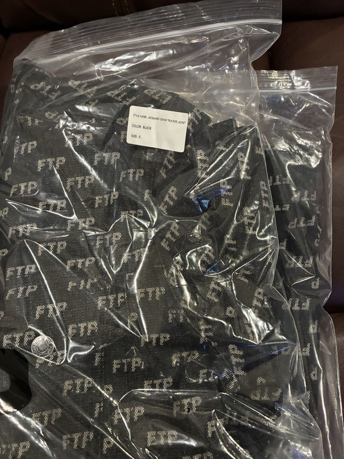 Fuck The Population FTP BLACK JACQUARD DENIM LOGO TRUCKER JACKET Size US S / EU 44-46 / 1 - 3 Thumbnail
