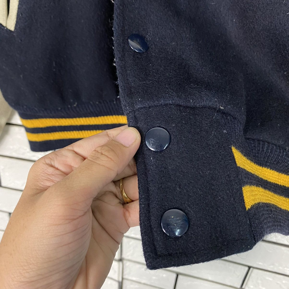 Golden Bear 🔥VINTAGE VARSITY LEATHER JACKET GOLDEN BEAR BIG MADE IN USA Size US M / EU 48-50 / 2 - 16 Thumbnail