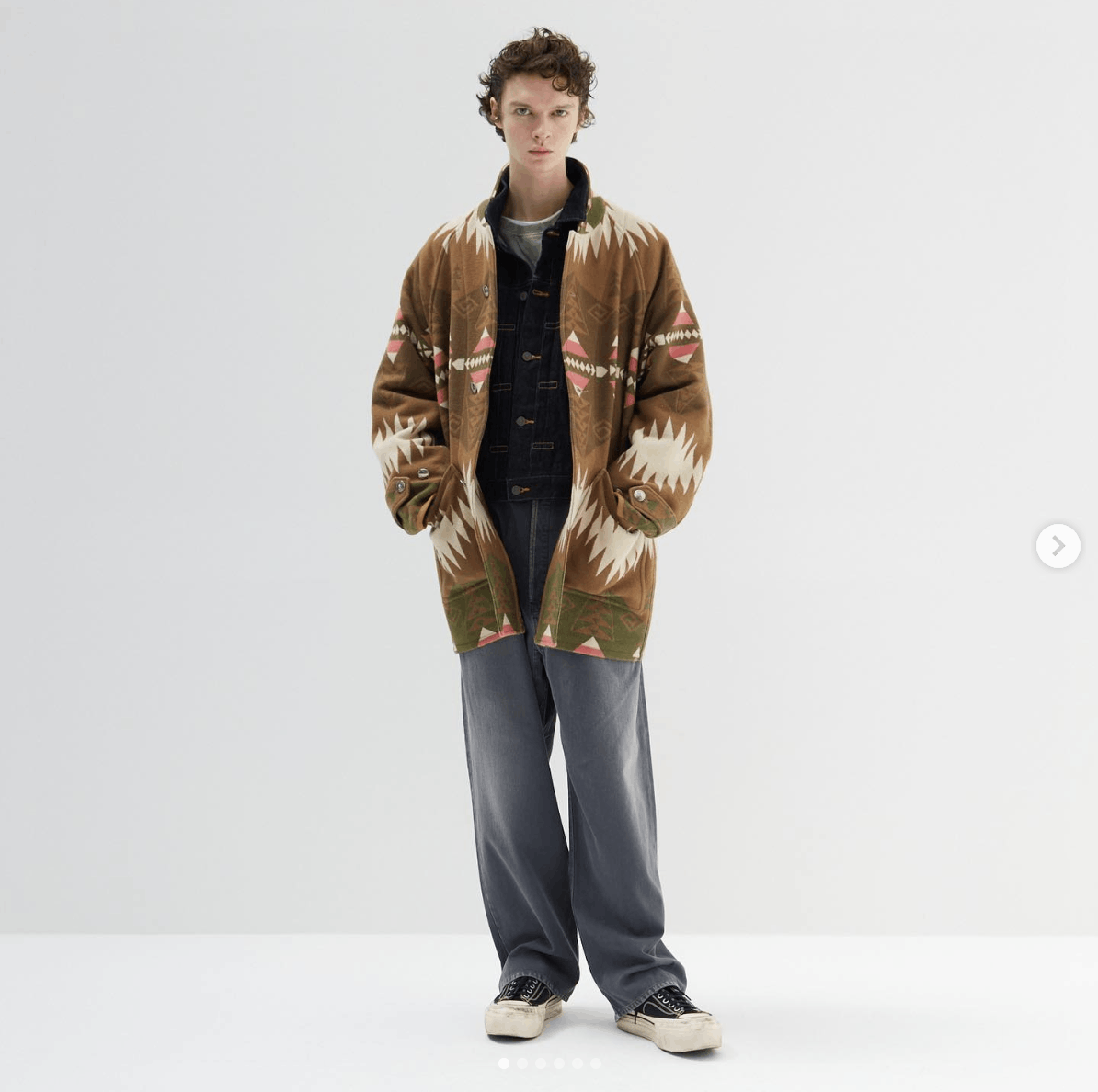 VISVIM HOPILAND COAT NATIVE BLANKET