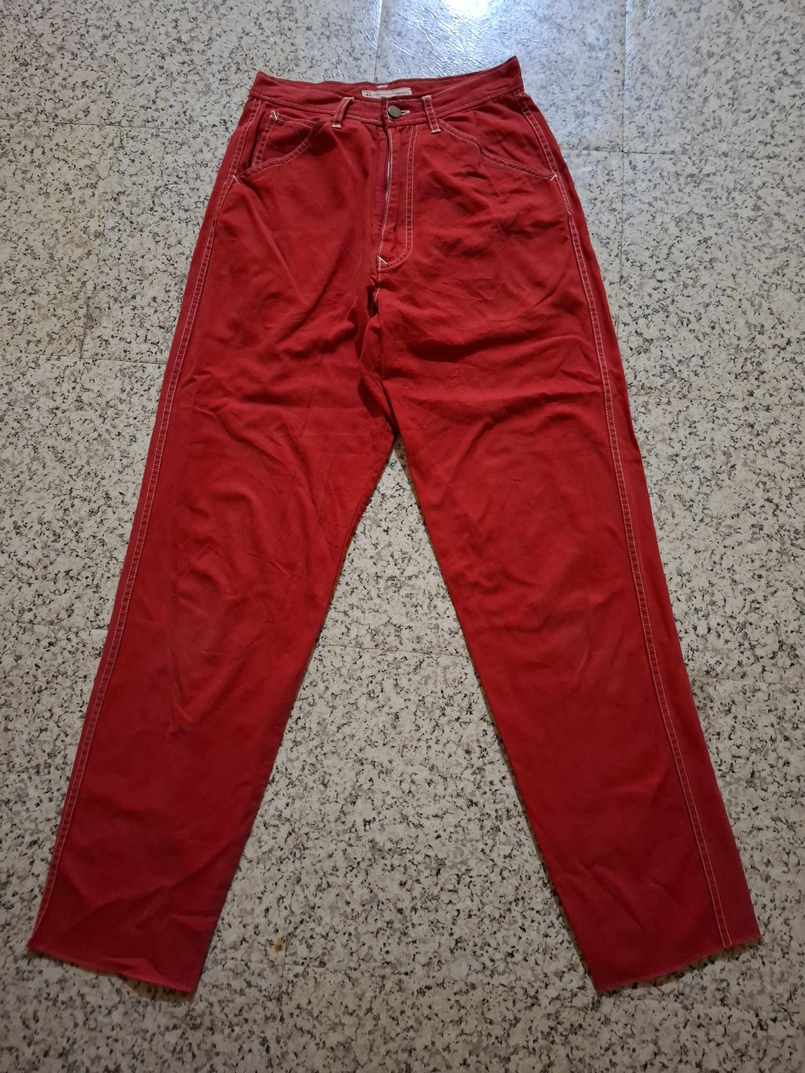 45rpm Vintage 45RPM Studio & Co. Red Canvas Painter Pants RARE Size 25" / US 0 / IT 36 - 1 Thumbnail