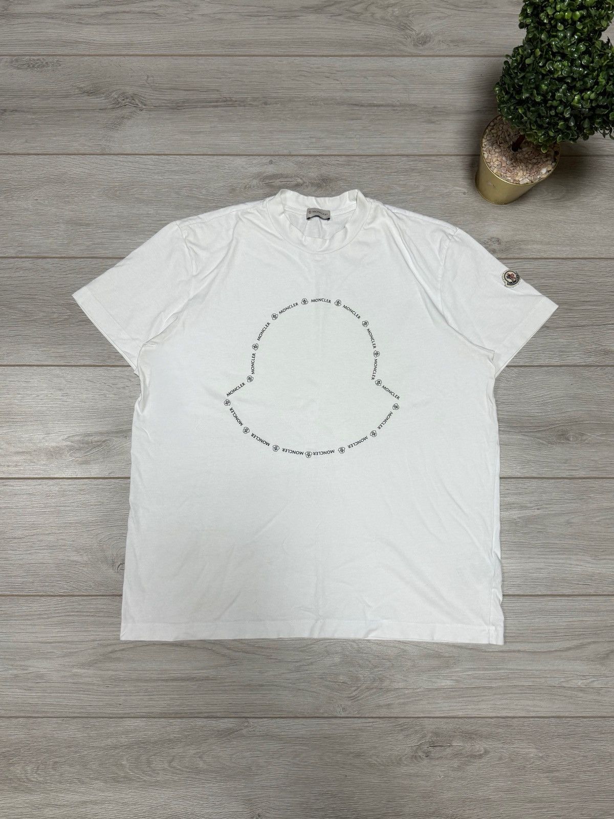 Moncler Moncler tee shirt big logo monogram Size US XXL / EU 58 / 5 - 2 Thumbnail