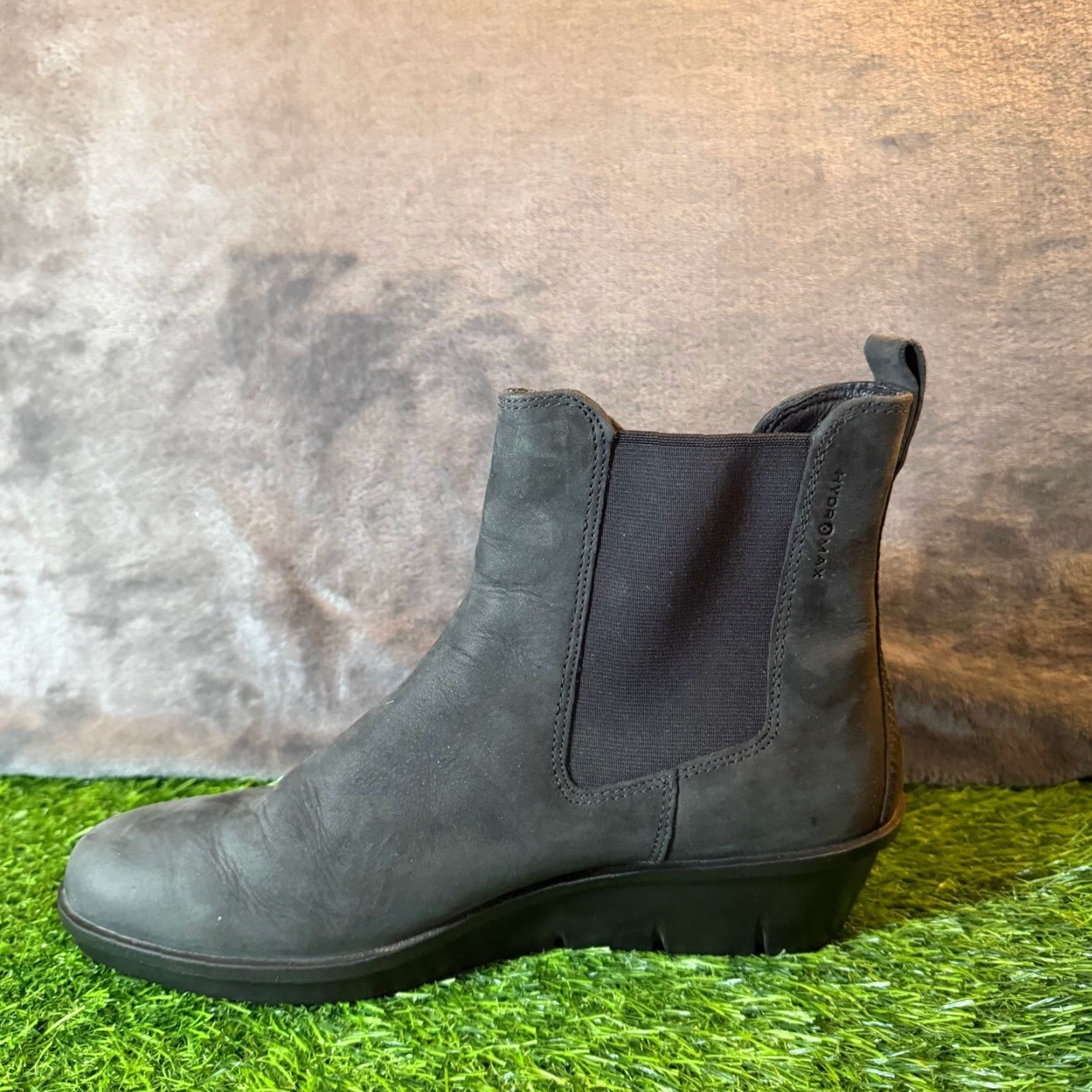 Ecco ECCO Skyler Wedge Chelsea Black Nubuck Leather Boots Womens 8.5 Chelsea Boot Navy? Size US 9 / IT 39 - 5 Thumbnail