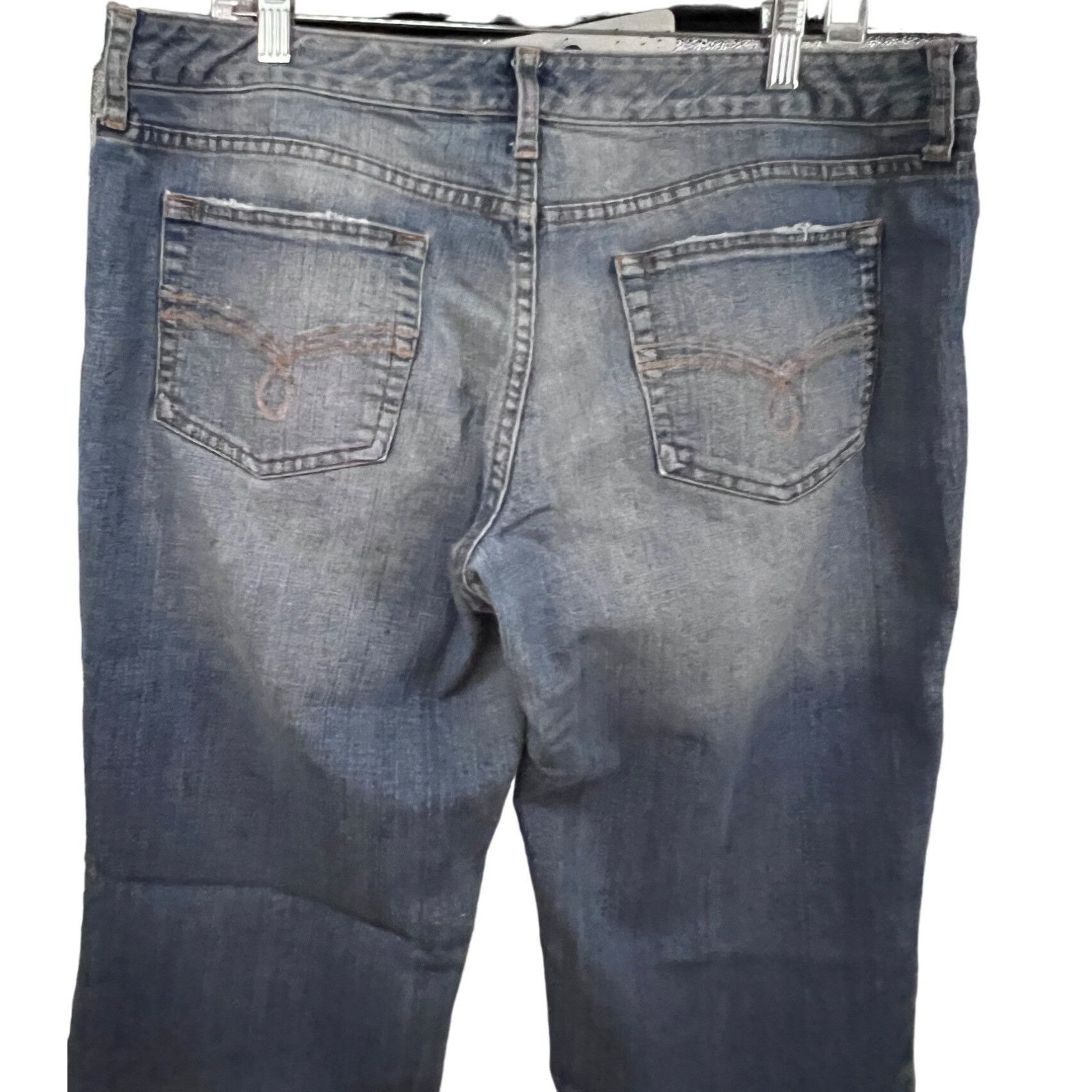 American Rag American Rag Blue Denim Distressed Bootcut Jeans Plus 13S Me Size 36" / US 14 / IT 50 - 4 Thumbnail