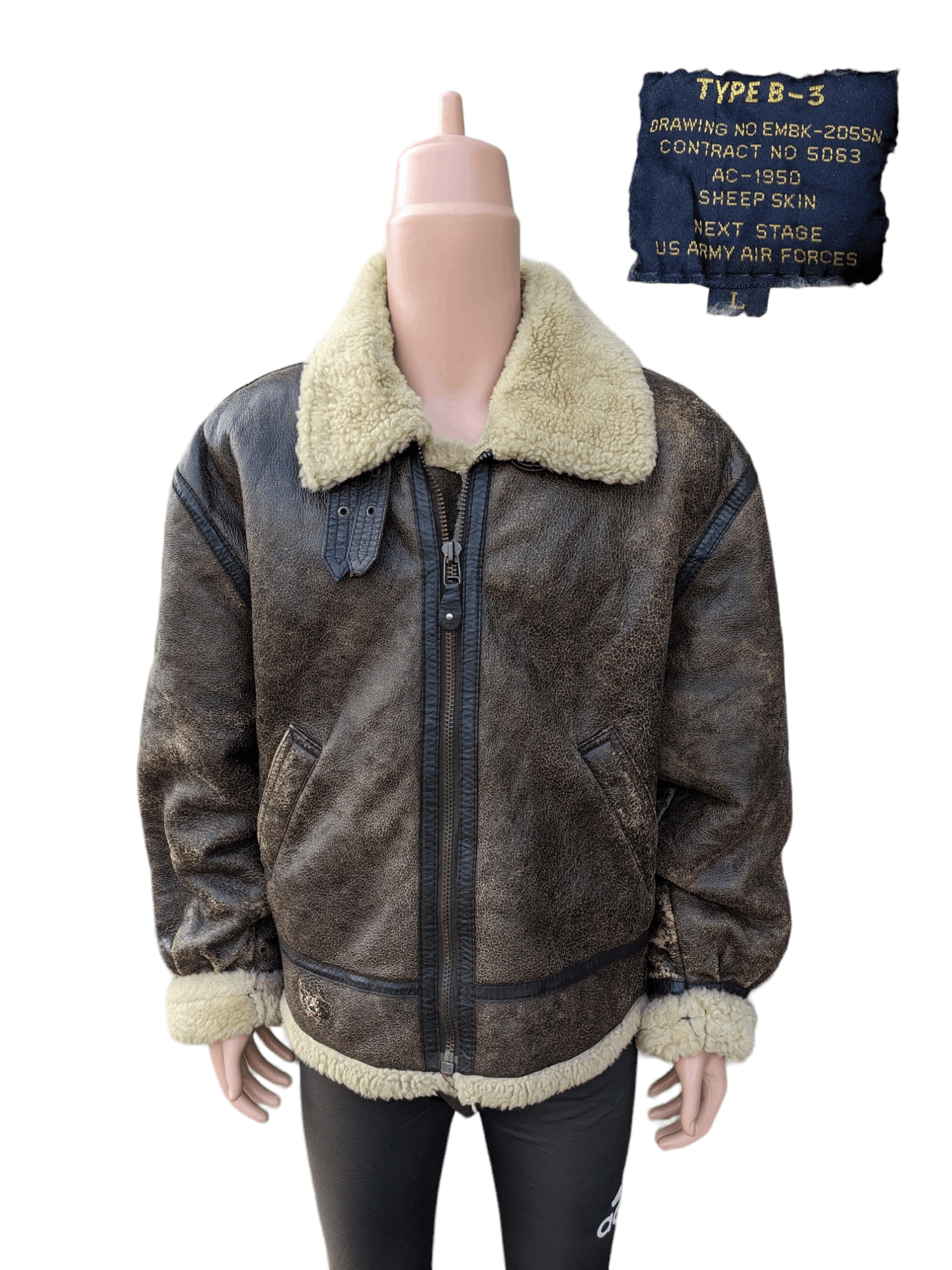 ⚡Vintage Type B-3 Sheepskin Shearling Jacket