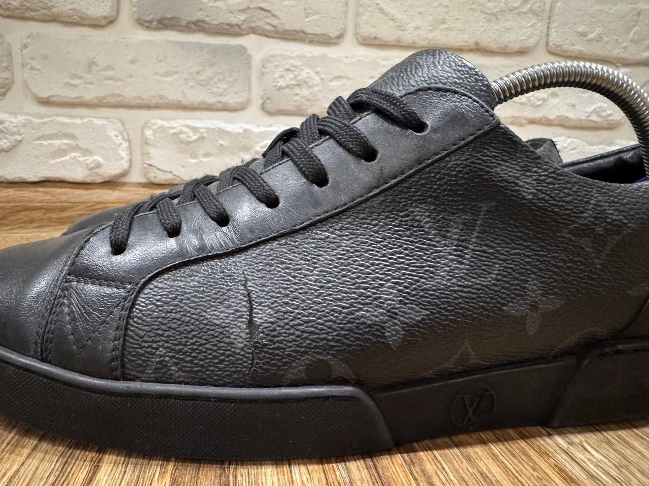 Louis Vuitton Louis Vuitton Match Up Black Monogram Canvas Sneakers Size Size US 6.5 / EU 39-40 - 2 Thumbnail