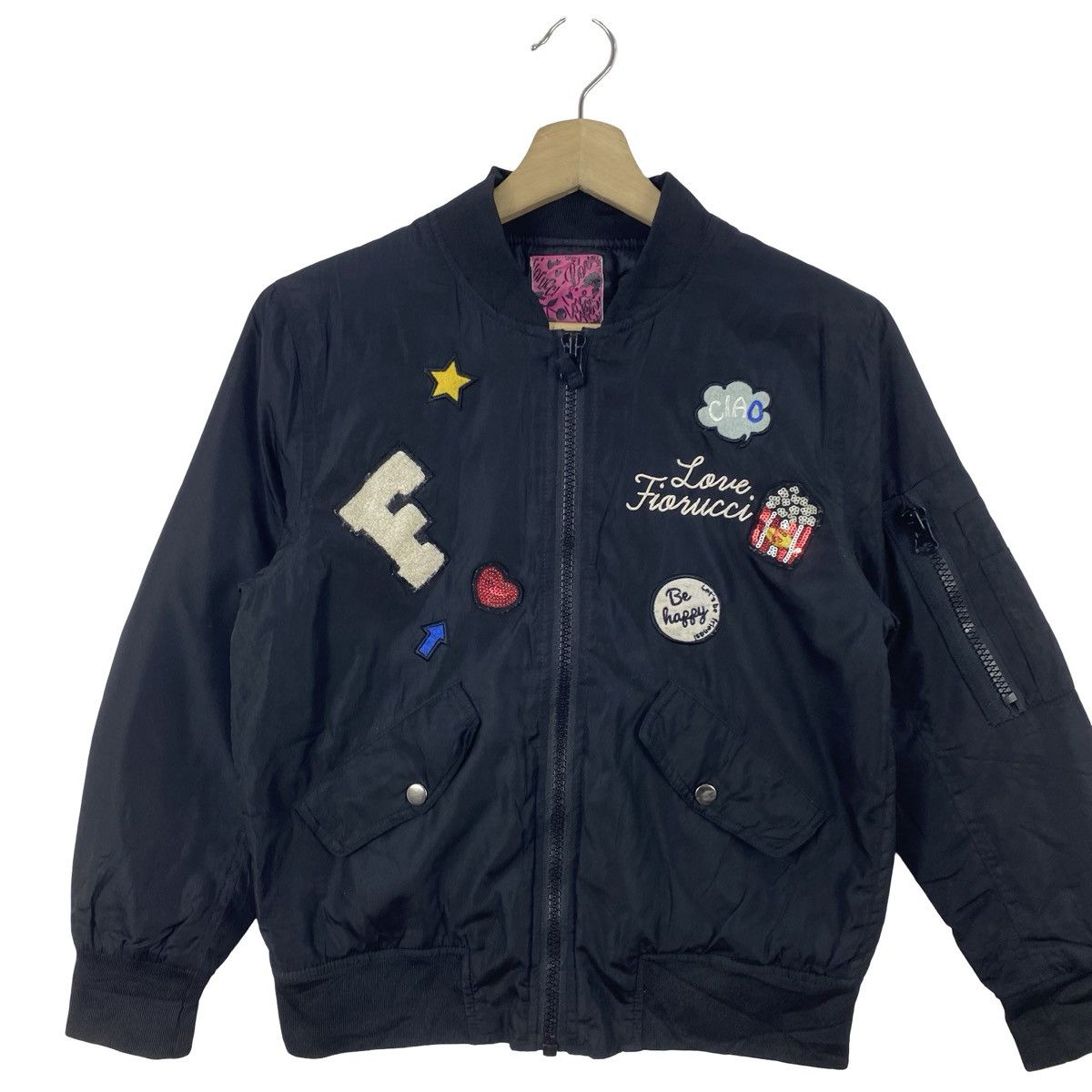 Vintage Vintage FIORUCCI Bomber Jacket Patchwork MA-1 Style Zip Up Size US S / EU 44-46 / 1 - 5 Thumbnail