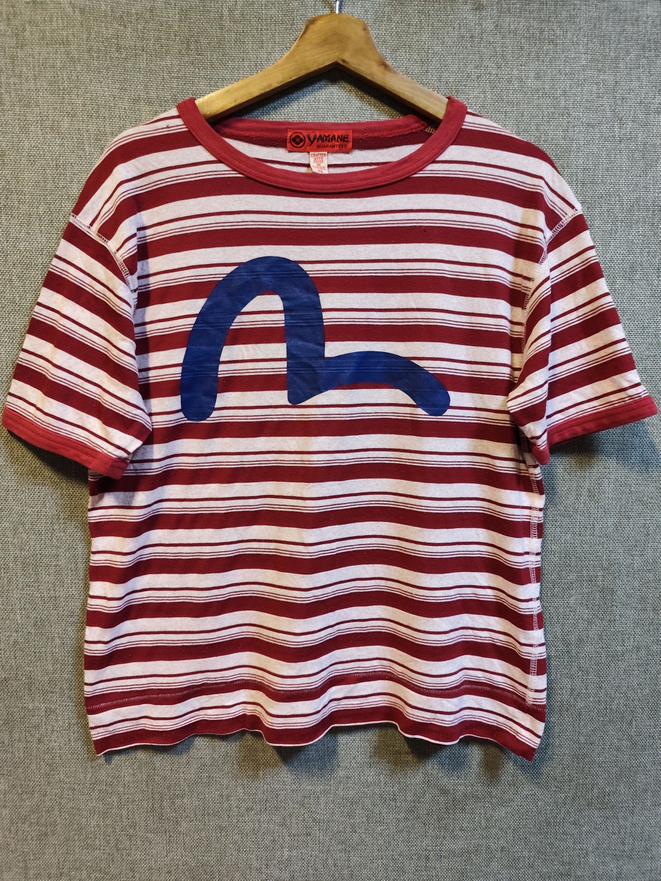Evisu Evisu Yamane Guaranteed Stripes Big Logo Tee Size US M / EU 48-50 / 2 - 1 Thumbnail