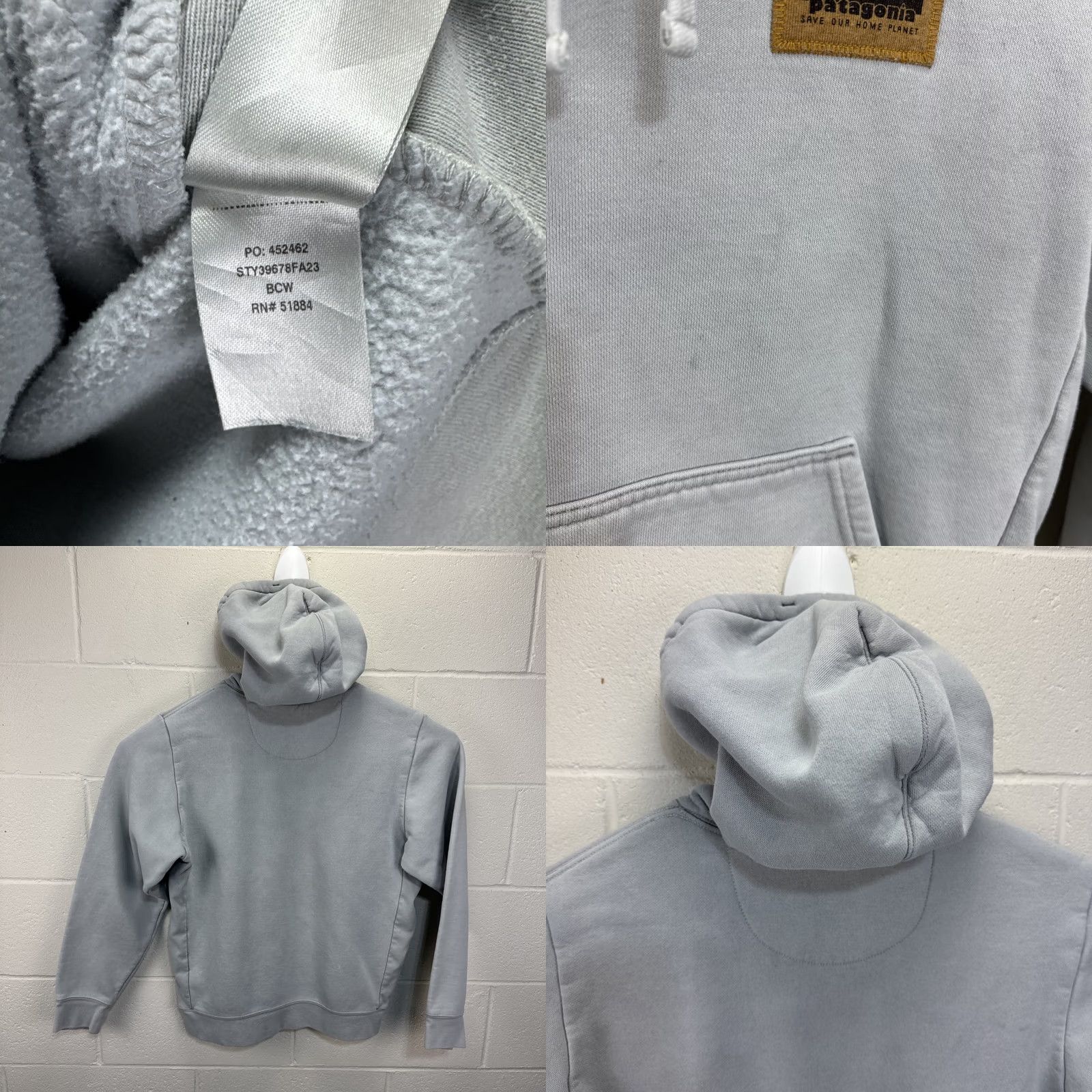 Patagonia Patagonia Hoodie Mens Medium Womens Large Skyline Uprisal Logo Pocket Hooded Fleece Sweatshirt White Size M / US 6-8 / IT 42-44 - 9 Thumbnail