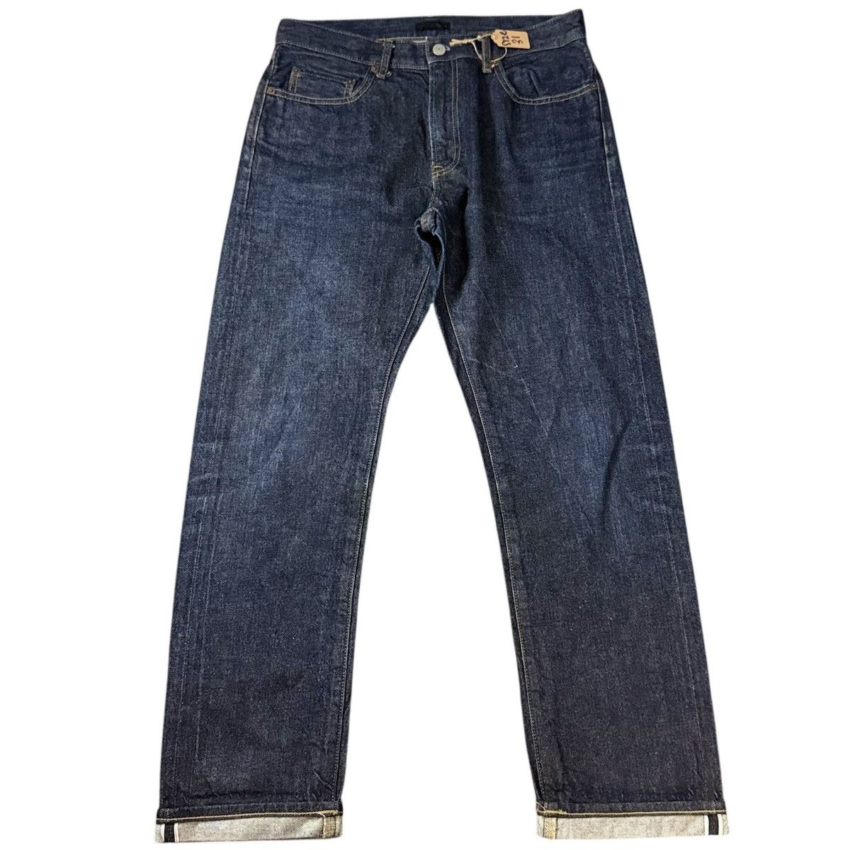 Undercover × Uniqlo 🔥🇯🇵 Japanese Raw Denim Uniqlo Indigo Selvedge Archive Jeans Size US 31 - 1 Thumbnail