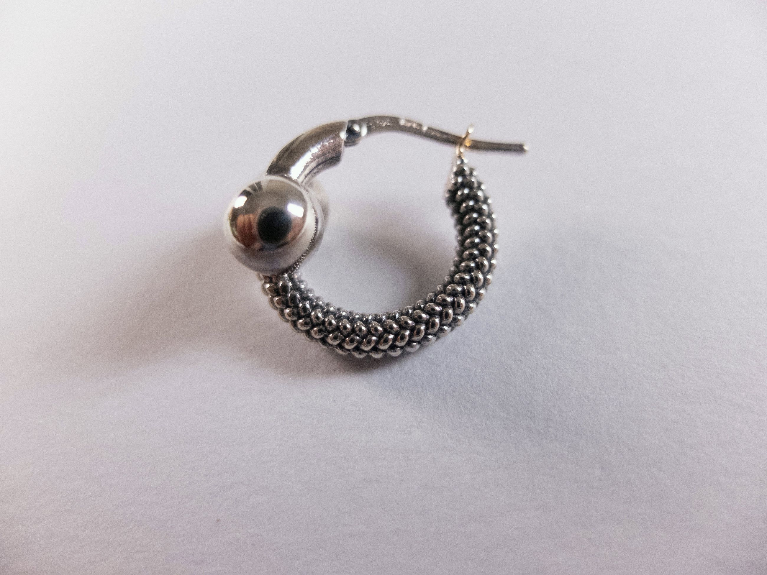 Bottega Veneta BOTTEGA VENETA Sterling silver intrecciato "penis" earrings Size ONE SIZE - 3 Thumbnail