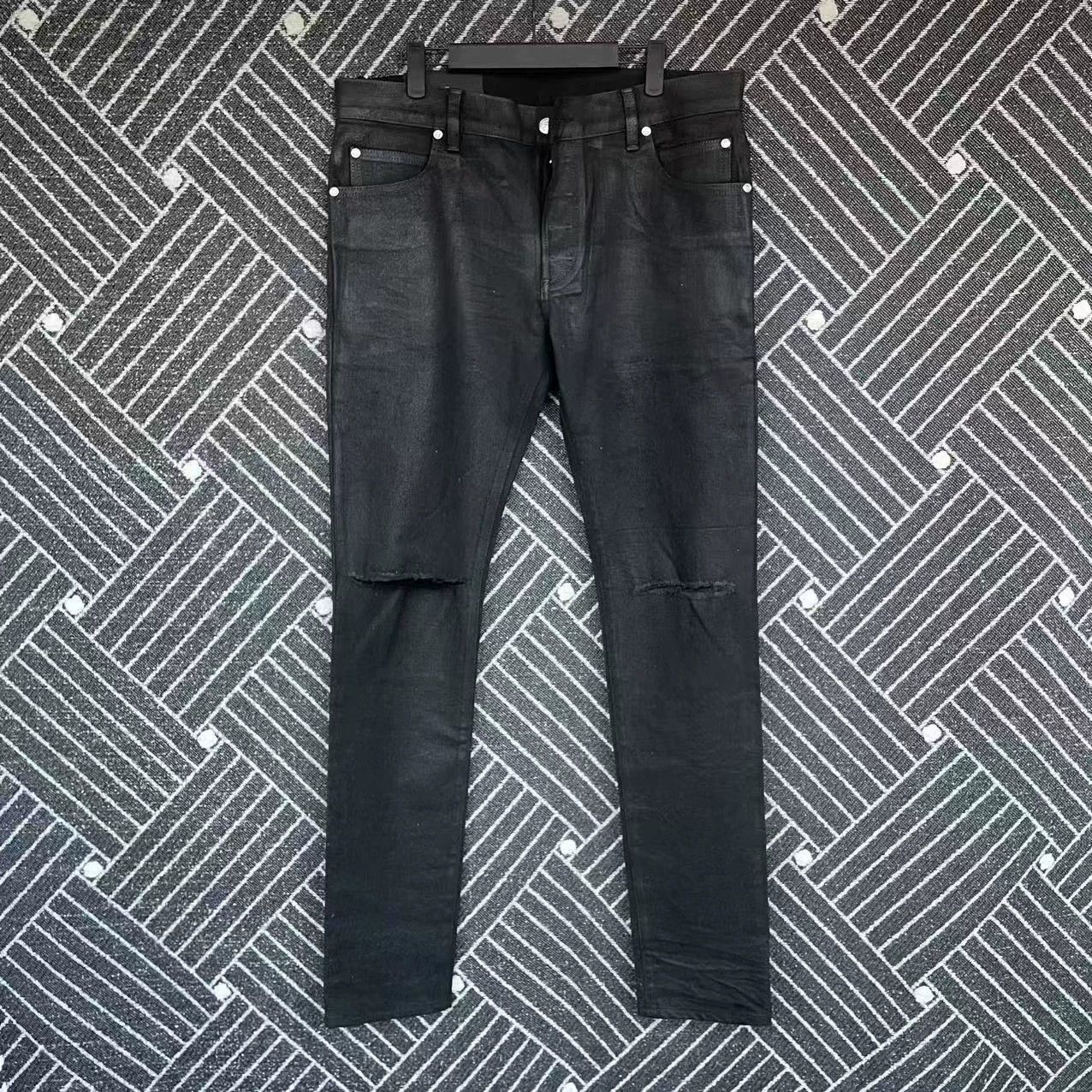 Balmain Black Ripped Denim Pants Size US 32 / EU 48 - 1 Thumbnail