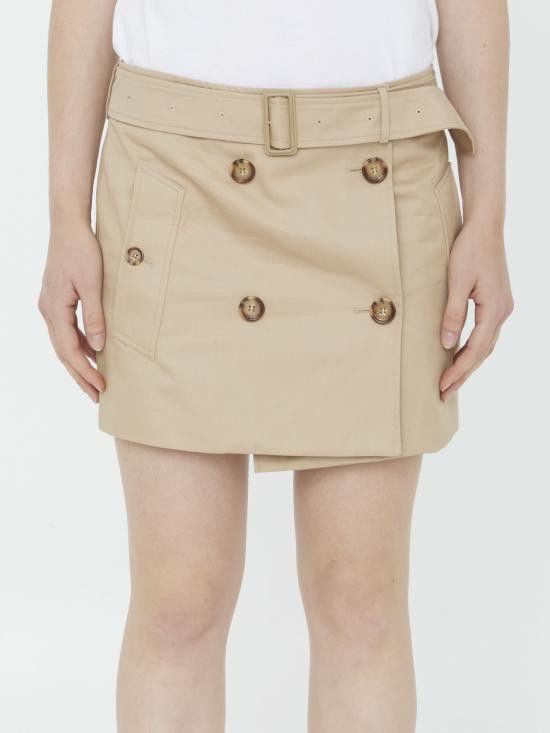 Burberry BURBERRY Women Skirts 8071196 BEIGE Size 26" / US 2 / IT 38 - 1 Thumbnail