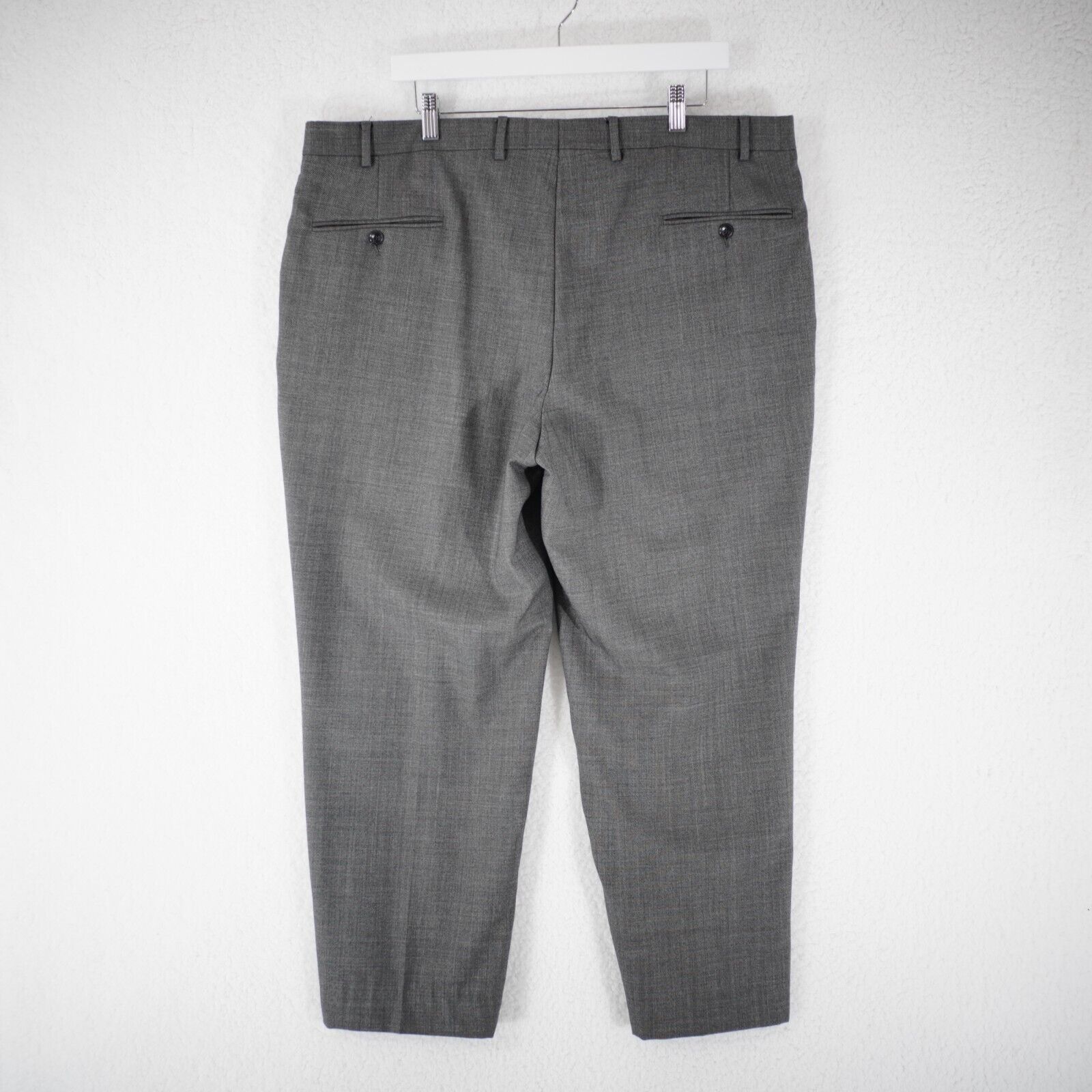Jos. A. Bank Jos A Bank Executive Tailored Gray Sharkskin Wool Flat Front Size 40R - 3 Thumbnail