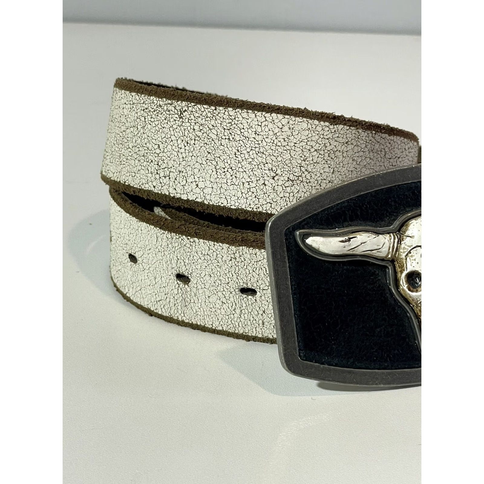 Vintage VINTAGE Leather Mustang Jeans Men’s Belt Shirt Size US 35 - 5 Thumbnail