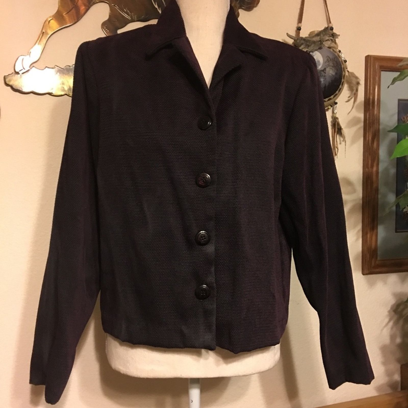 Other First Option eggplant textured jacket M Size M / US 6-8 / IT 42-44 - 1 Thumbnail