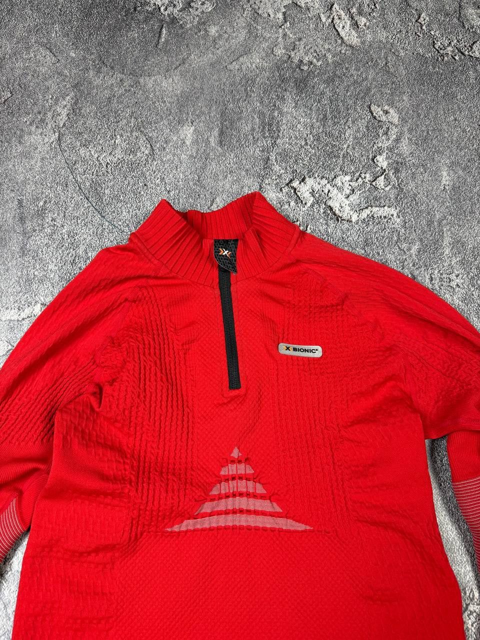 Vintage X Bionic Red Quarter Zip Longsleeve Outdoor Style Size M / US 6-8 / IT 42-44 - 3 Thumbnail