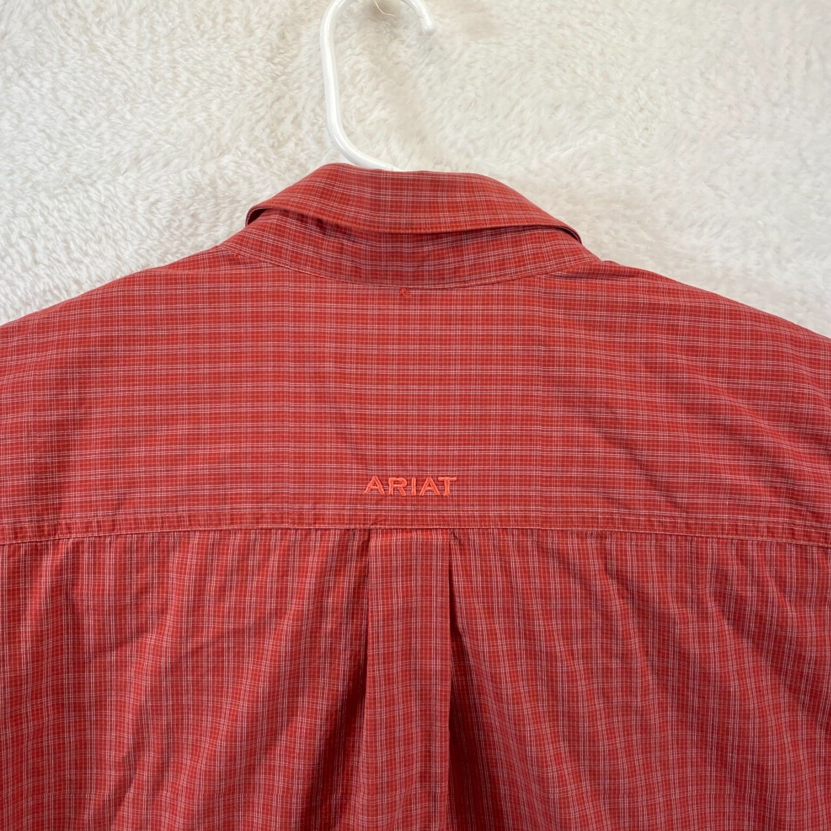 Ariat Ariat Pro Series Mens XXL Red Button Up Long Sleeve Plaid Cowboy Western Shirt Size US XXL / EU 58 / 5 - 3 Thumbnail