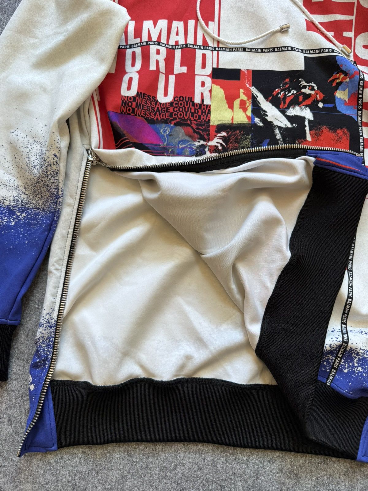 Balmain Side zip printed dress drawstring on the hoodie Balmain Size M / US 6-8 / IT 42-44 - 6 Thumbnail