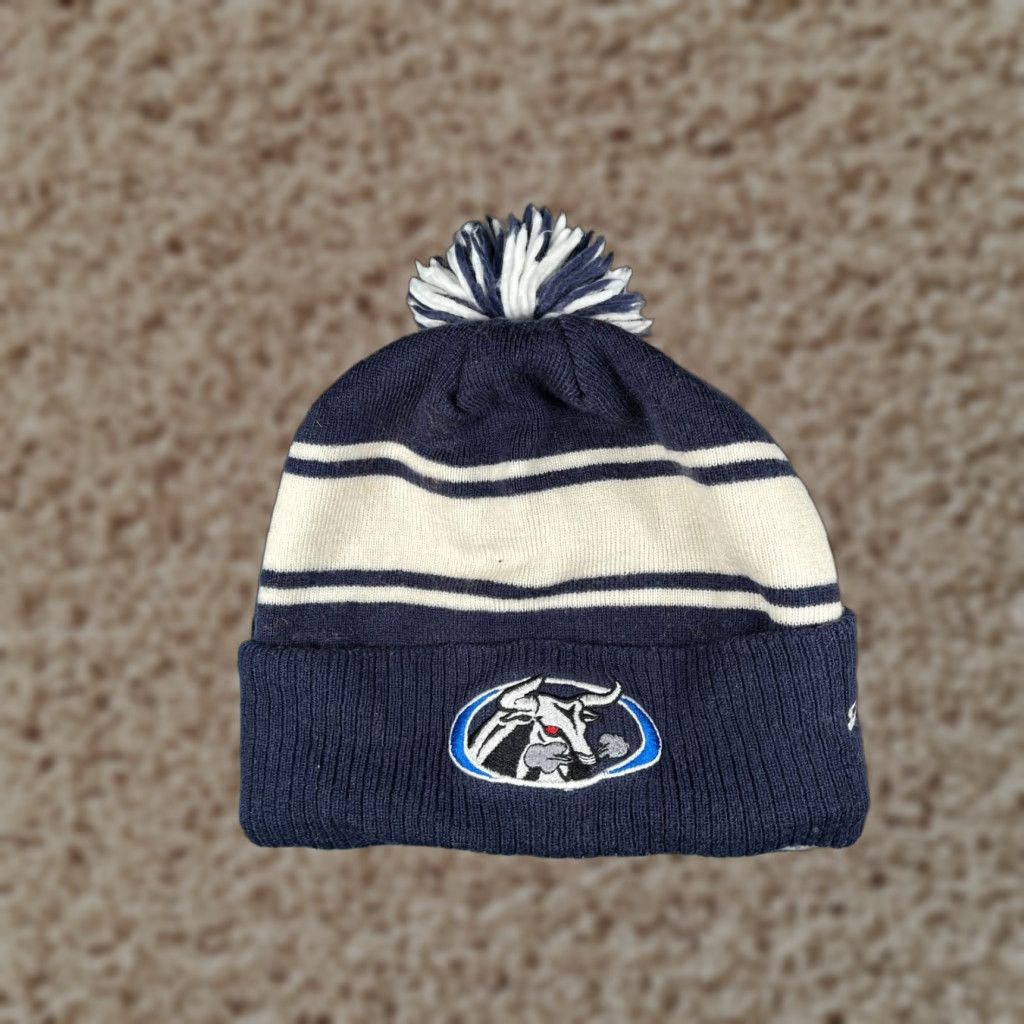 Vintage CCM Beanie Toque Adult One Size Blue Stripe 100% Acrylic Hat/Cap Unisex Adults Beanie CCM Hockey Outdoor Ski Sports Casual 90s? Size ONE SIZE - 1 Thumbnail