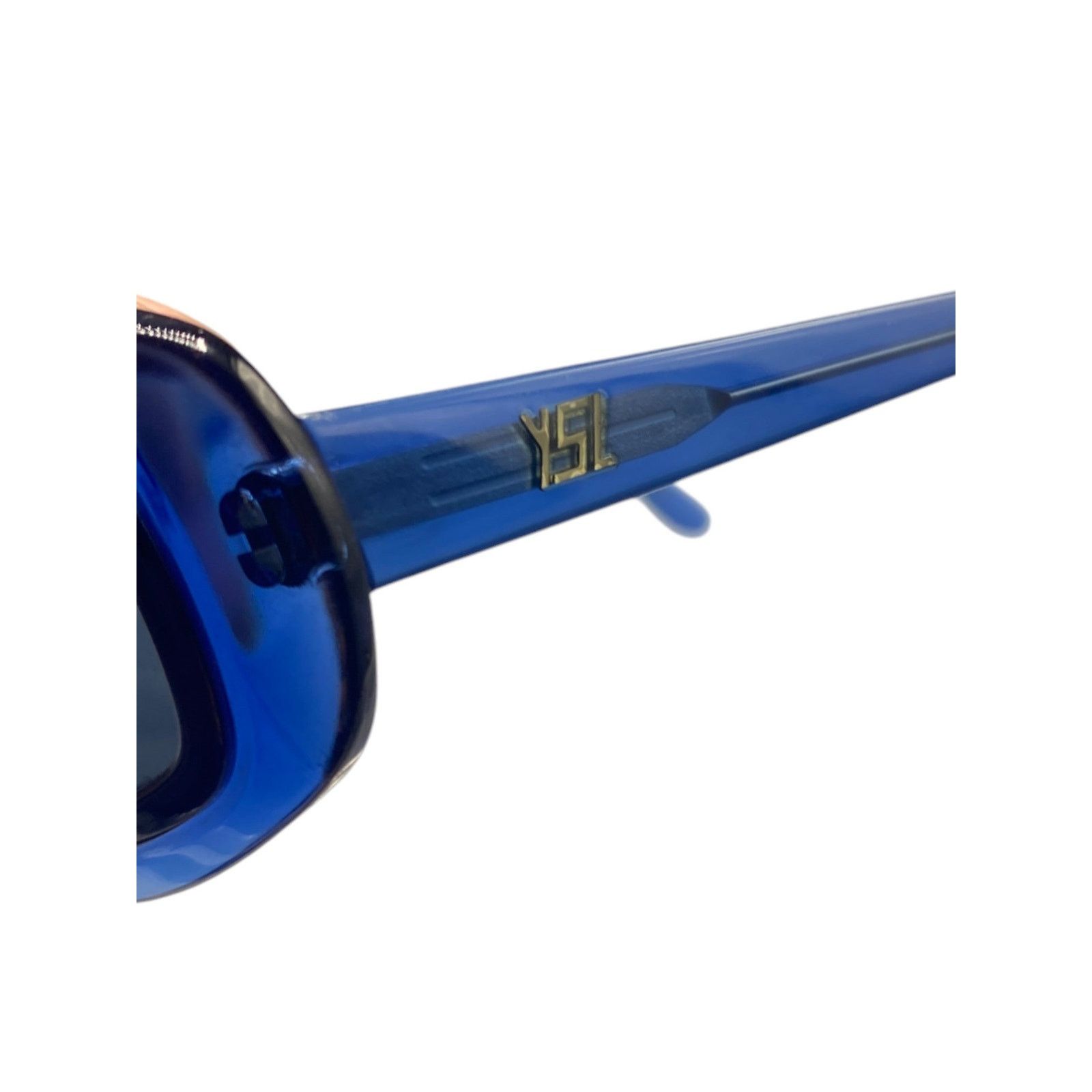 Yves Saint Laurent Blue Round Sunglasses Size ONE SIZE - 8 Thumbnail