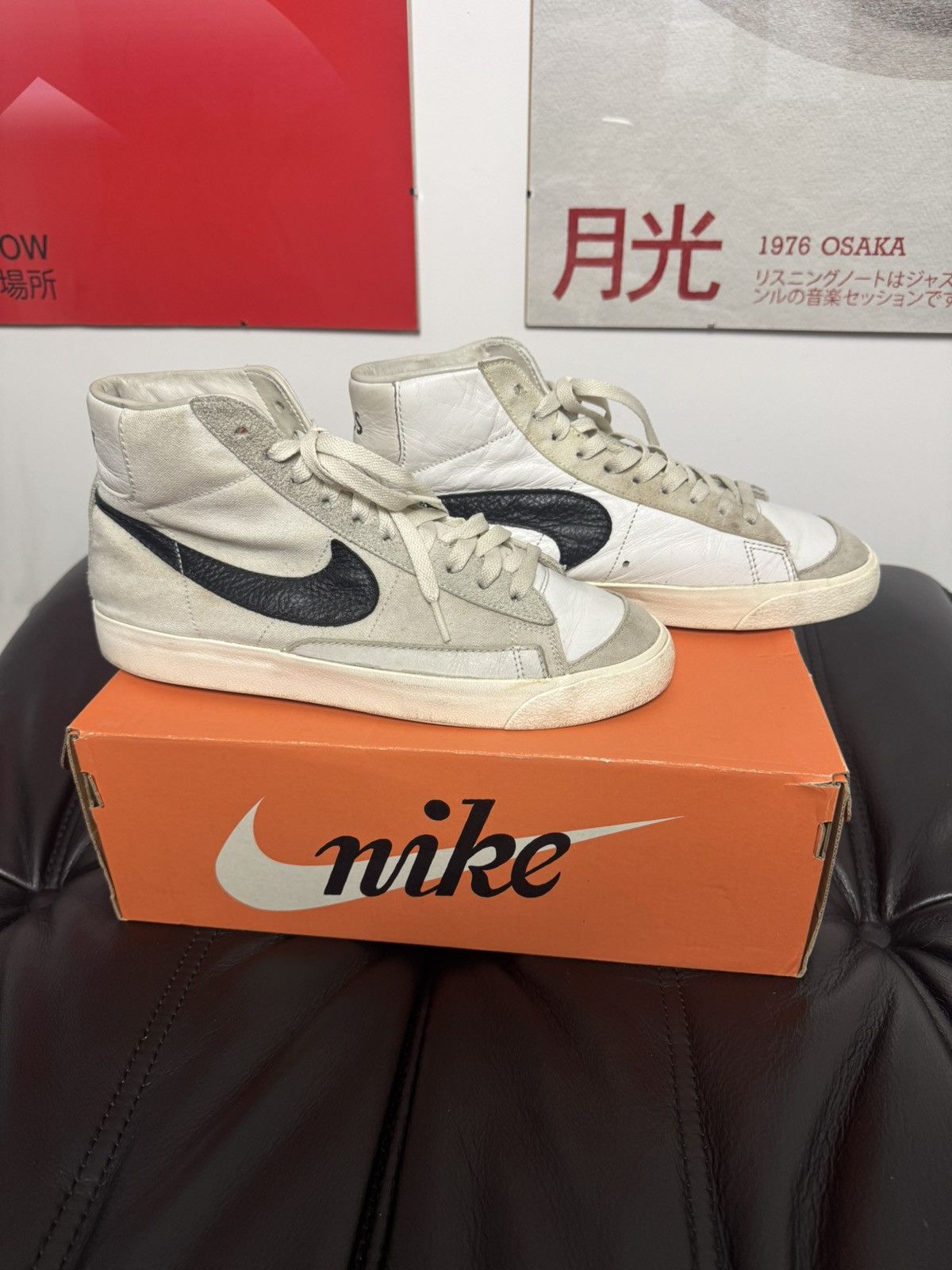 Nike Nike Blazer Mid 77 Vintage x Slam Jam Leather Swoosh Sneaker Size US 8.5 / EU 41-42 - 1 Thumbnail