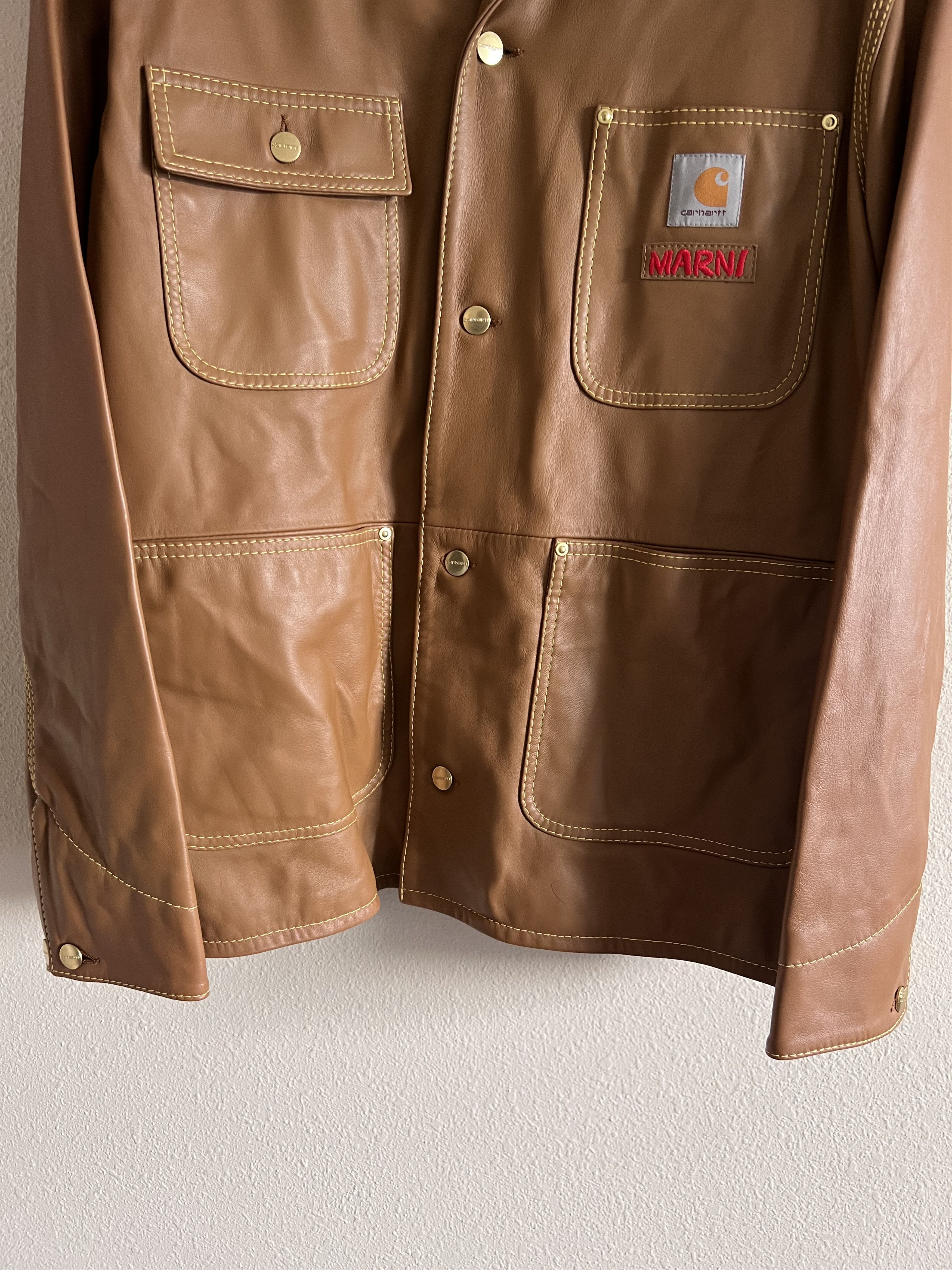 Carhartt Wip × Marni Marni Carhartt WIP Leather Chore Jacket + Single Knee Pants Size US L / EU 52-54 / 3 - 4 Thumbnail