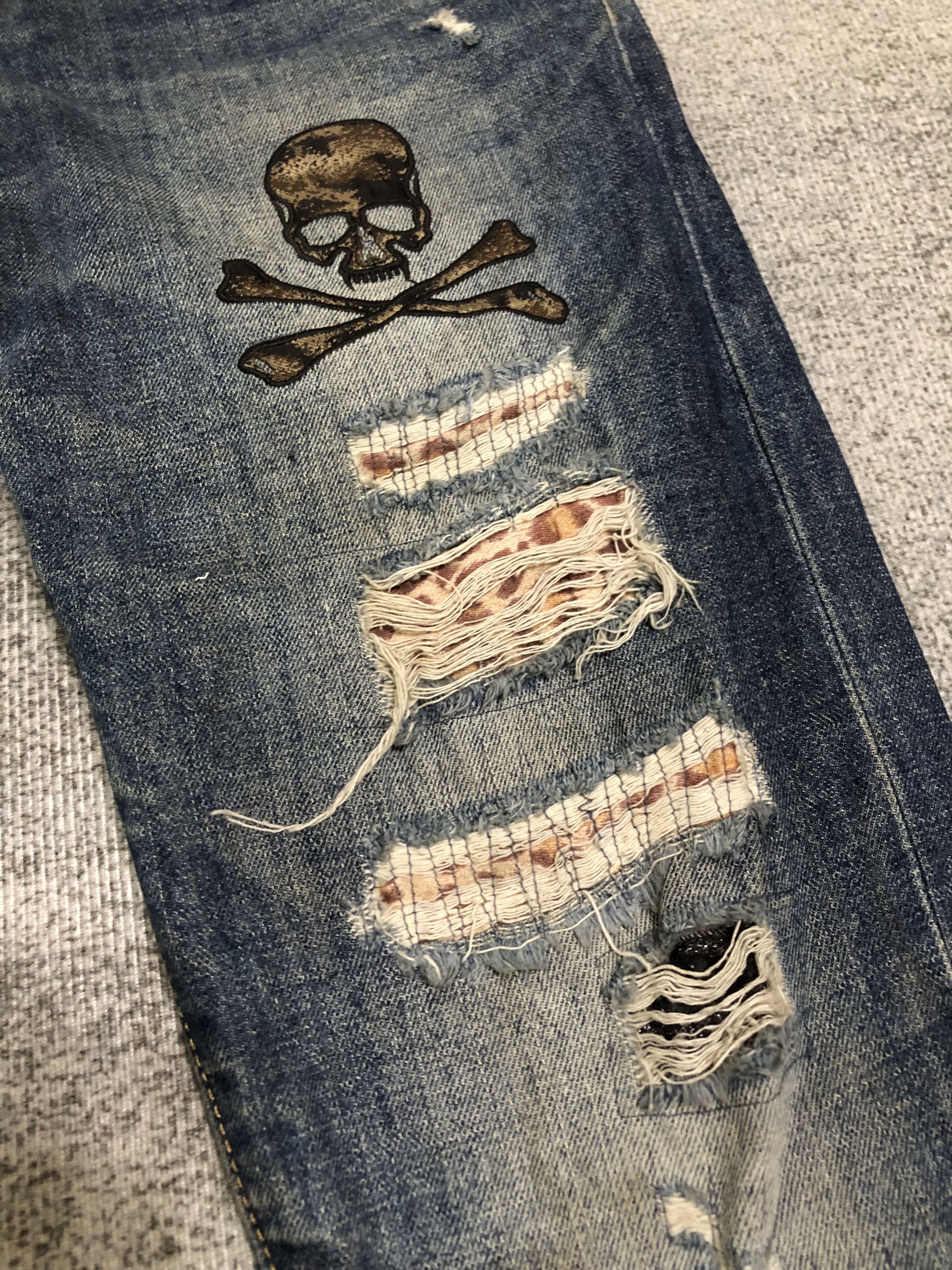 Japanese Brand Roen skull punk studed distresseed japanese brand jeans Size US 30 / EU 46 - 4 Thumbnail